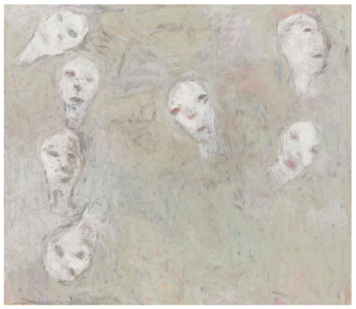 Susan Rothenberg, Las Blancas (1996-1997; olio su tela, 134,6 x 154,9 cm). Foto: Sarah Muehlbauer &copy; The Estate of Susan Rothenberg / Artists Rights Society (ARS), New York. Su concessione di Estate of Susan Rothenberg e Hauser &amp; Wirth