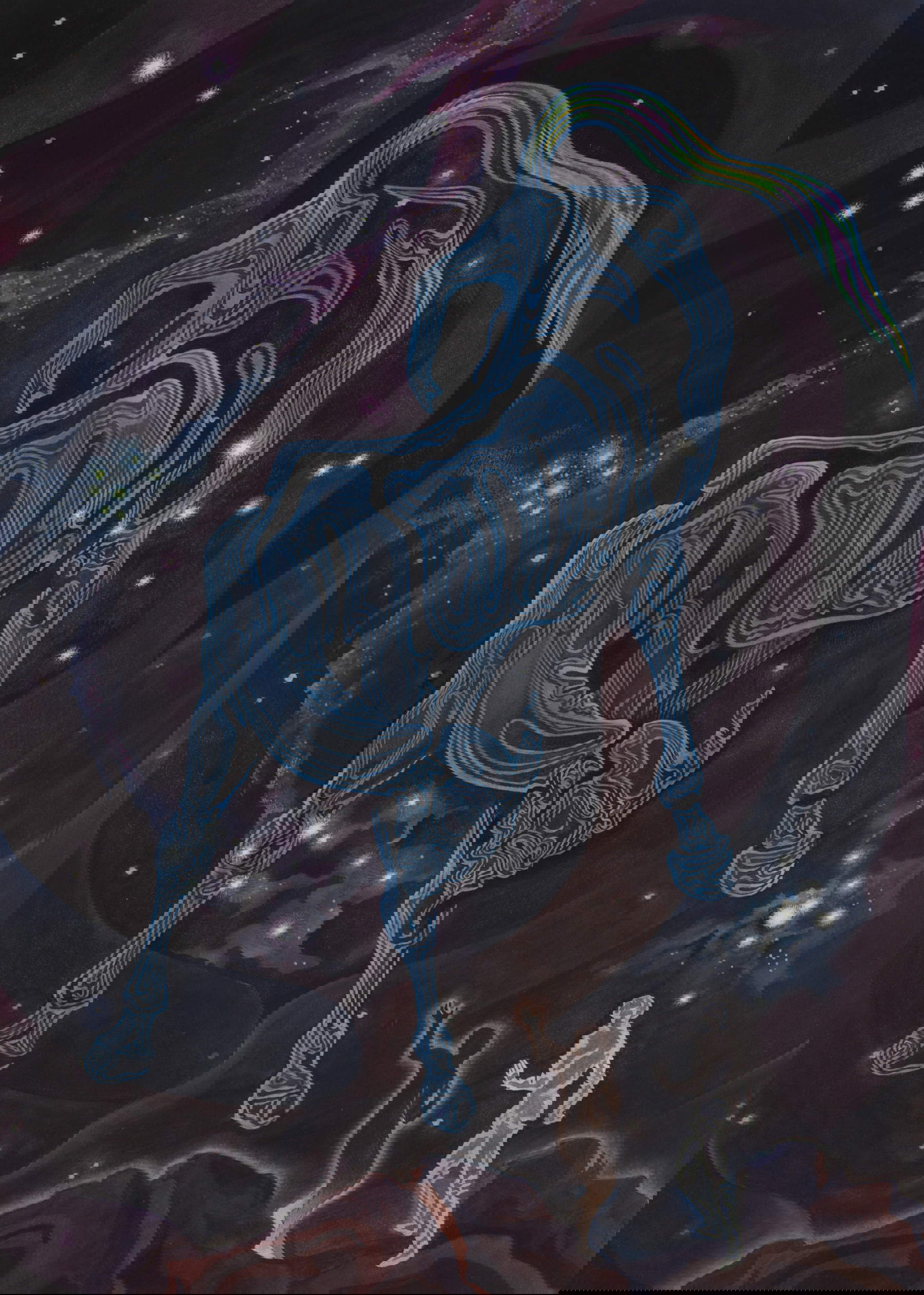 Sveva Caetani, Barak for the Skies (1981; acquerello su carta, 76 x 56 cm)