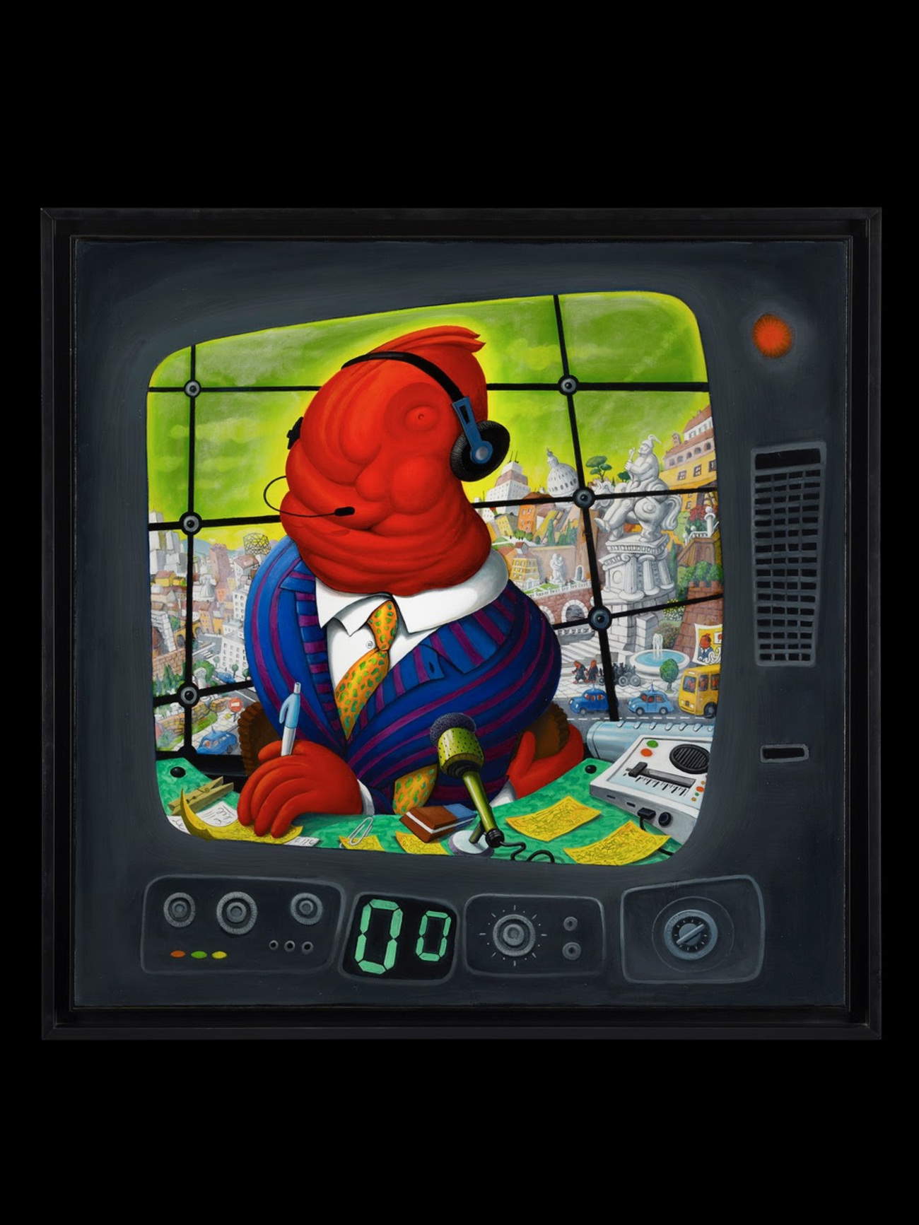 Luigi Serafini, Telequadro con Sign. Tomatoide n.25 (2019)