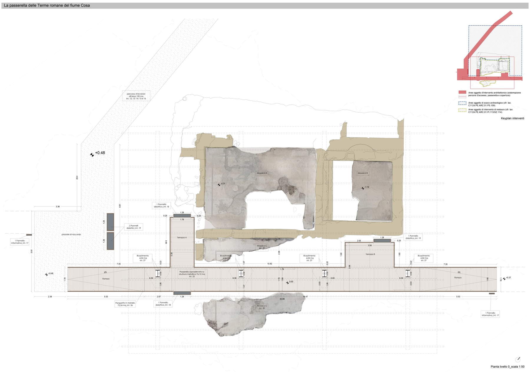 Pianta della passerella. Immagine: Comune di Frosinone