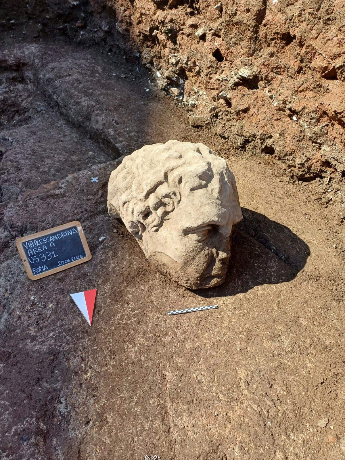 The marble head found