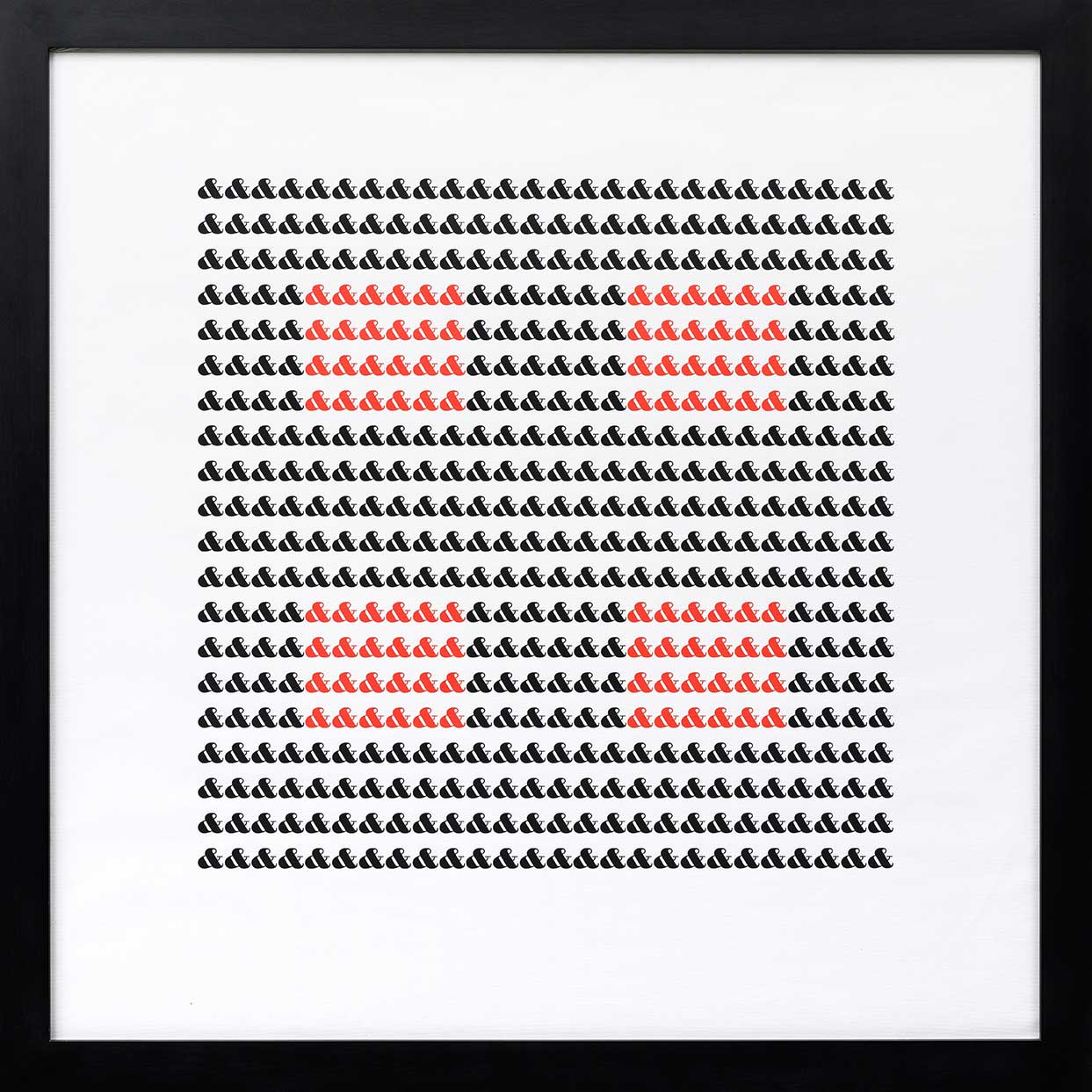 Tomaso Binga, AlphaSymbol (2021 Impresión digital 100 x 100 cm; Roma, Colección Farnesina). Cortesía del Archivo Tomaso Binga. Fotografía &copy; Giorgio Benni