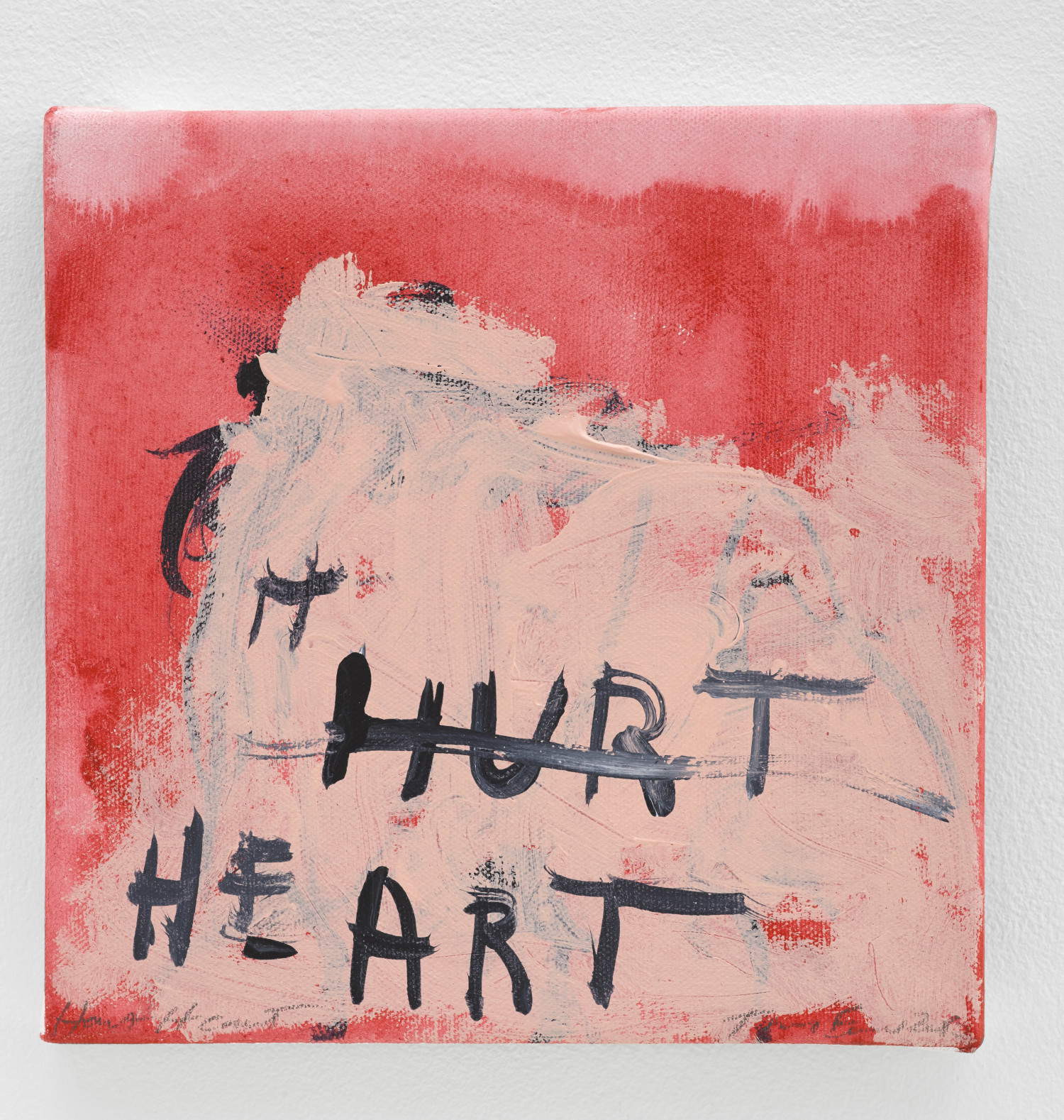 Tracey Emin, Hurt Heart (2015; acrilico su tela, 20,3 x 20,3 cm) © Tracey Emin. All rights reserved, DACS 2024. Foto © White Cube (George Darrell)