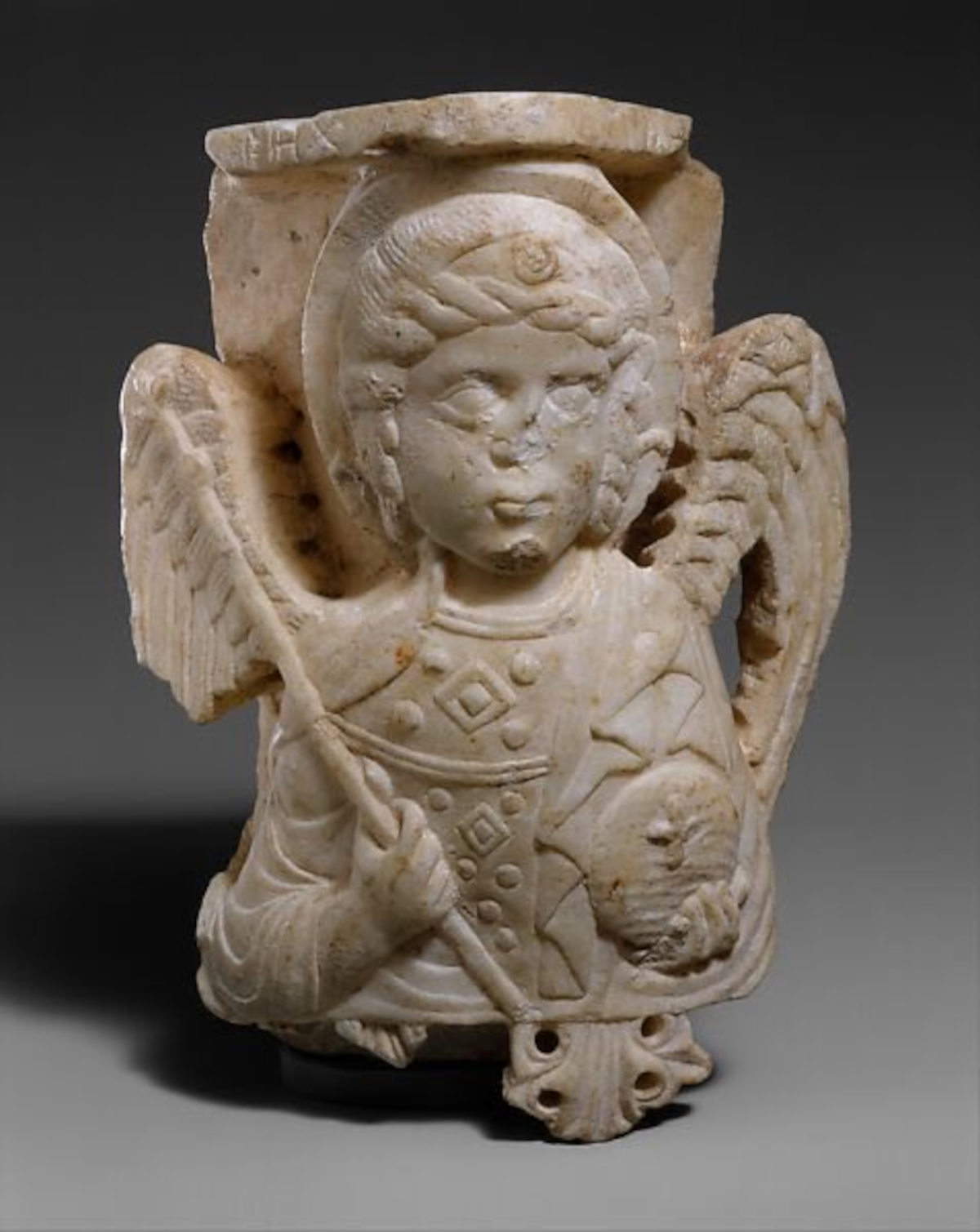 The marble capital depicting the Archangel Michael. Photo: X/ Ministry of Culture and Tourism of the Republic of Turkey - Mehmet Nuri Ersoy