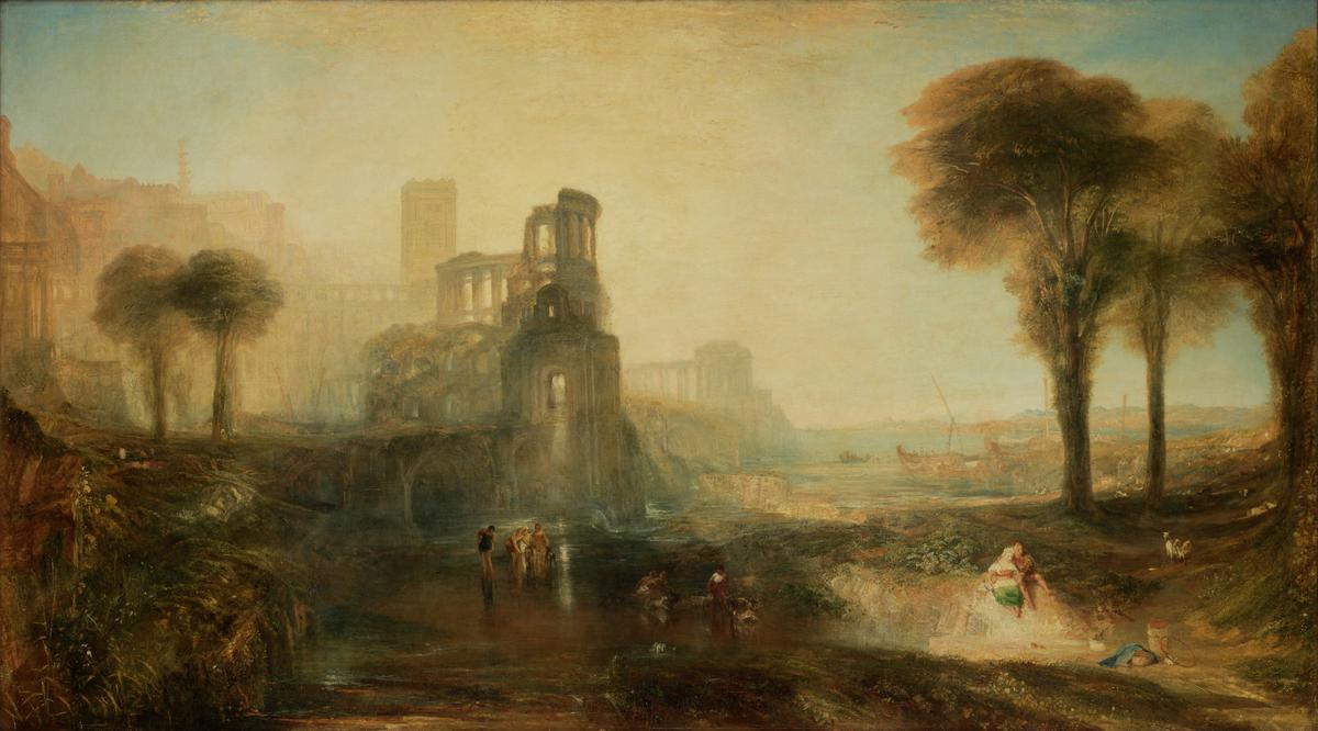 J.M.W. Turner, Caligula&rsquo;s Palace and Bridge, esposto 1831. Su gentile concessione di Tate