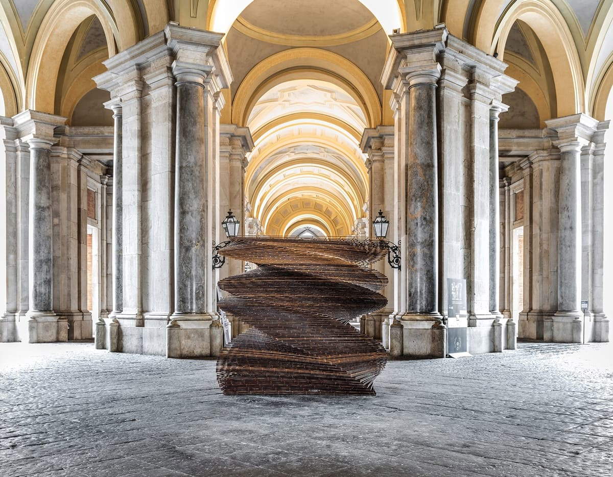 Valentina Palazzari, Pirouette (2018; Caserta, Reggia di Caserta) Courtesy of the artist. Photo: Manolis Baboussis