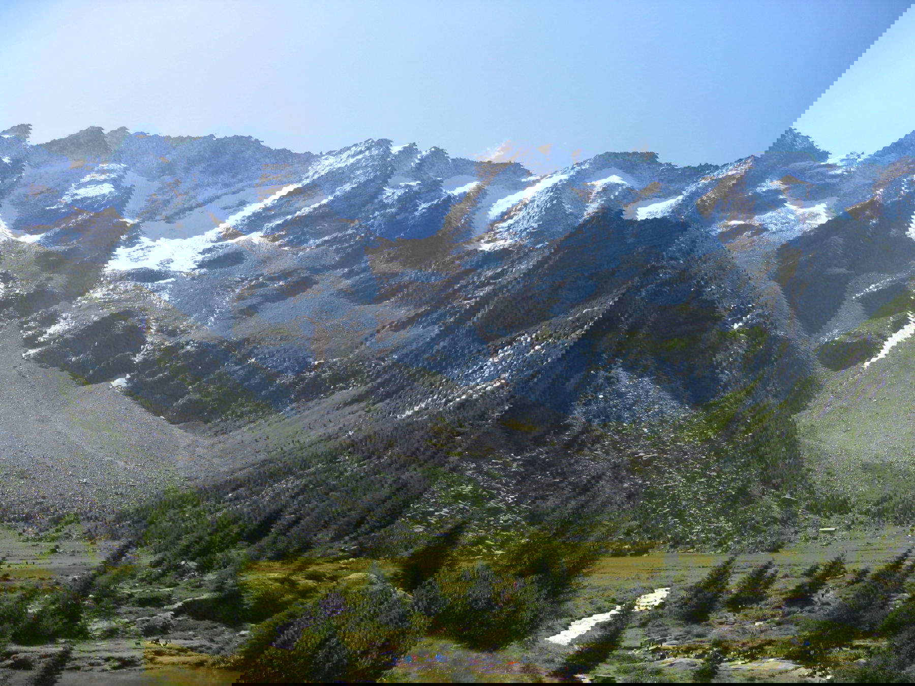 Valle Camonica, Val Paghera (Vezza d'Oglio) et le groupe Baitone. Photo : Liviuz