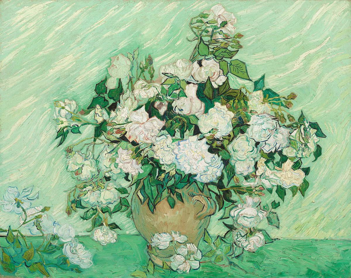 Vincent van Gogh, Stillleben: Vase mit rosa Rosen (1890; Öl auf Leinwand, 71 x 90 cm; Washington, National Gallery of Art)