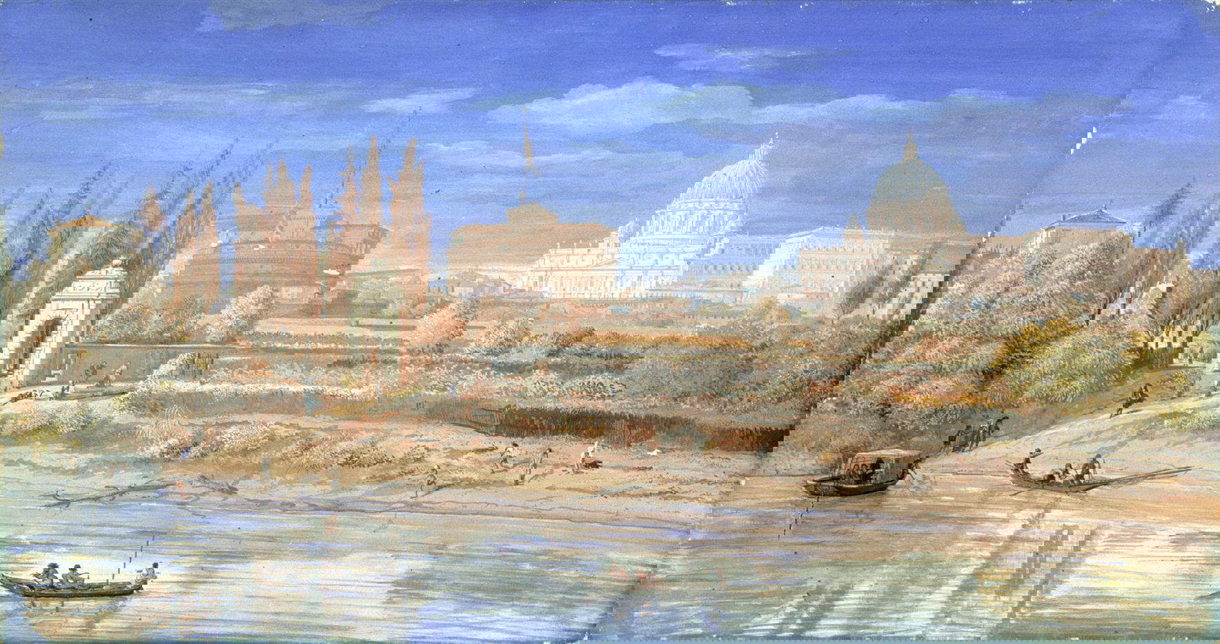 Gaspar Van Wittel, View of Castel Sant'Angelo and the Vatican from the Prati di Castello (1682-88; tempera on parchment; Rome, Capitoline Museums, Pinacoteca Capitolina, Capitoline Museums Photographic Archives) &copy; Rome, Capitoline Cultural Heritage Office