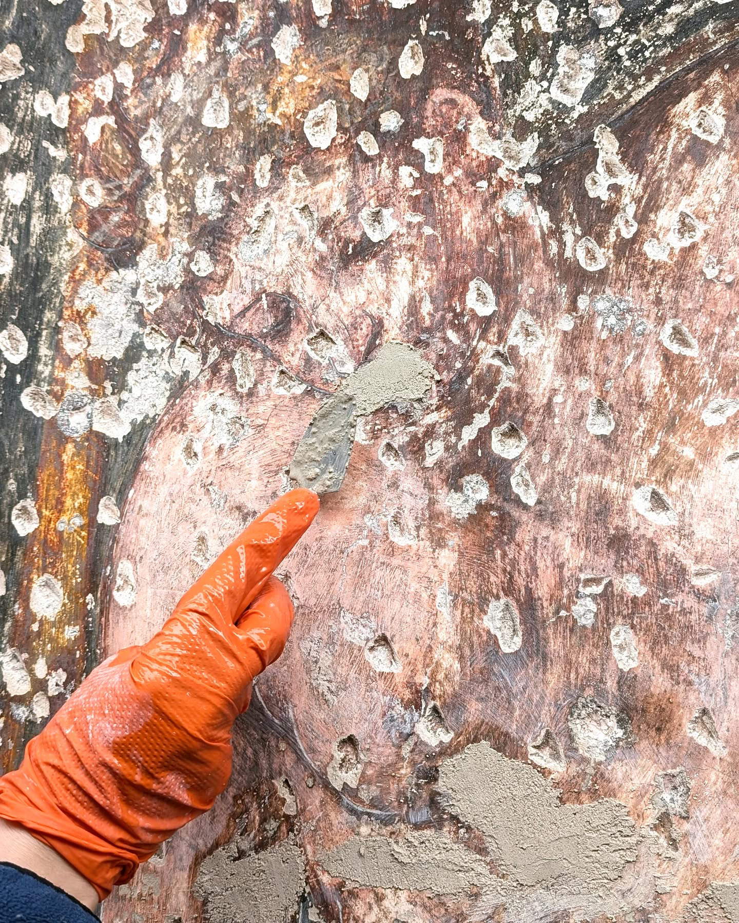 Sixteenth-century mural painting discovered in Rialto, Venice