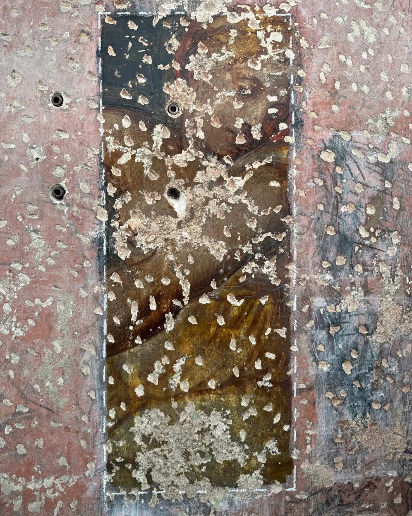 Sixteenth-century mural painting discovered in Rialto, Venice