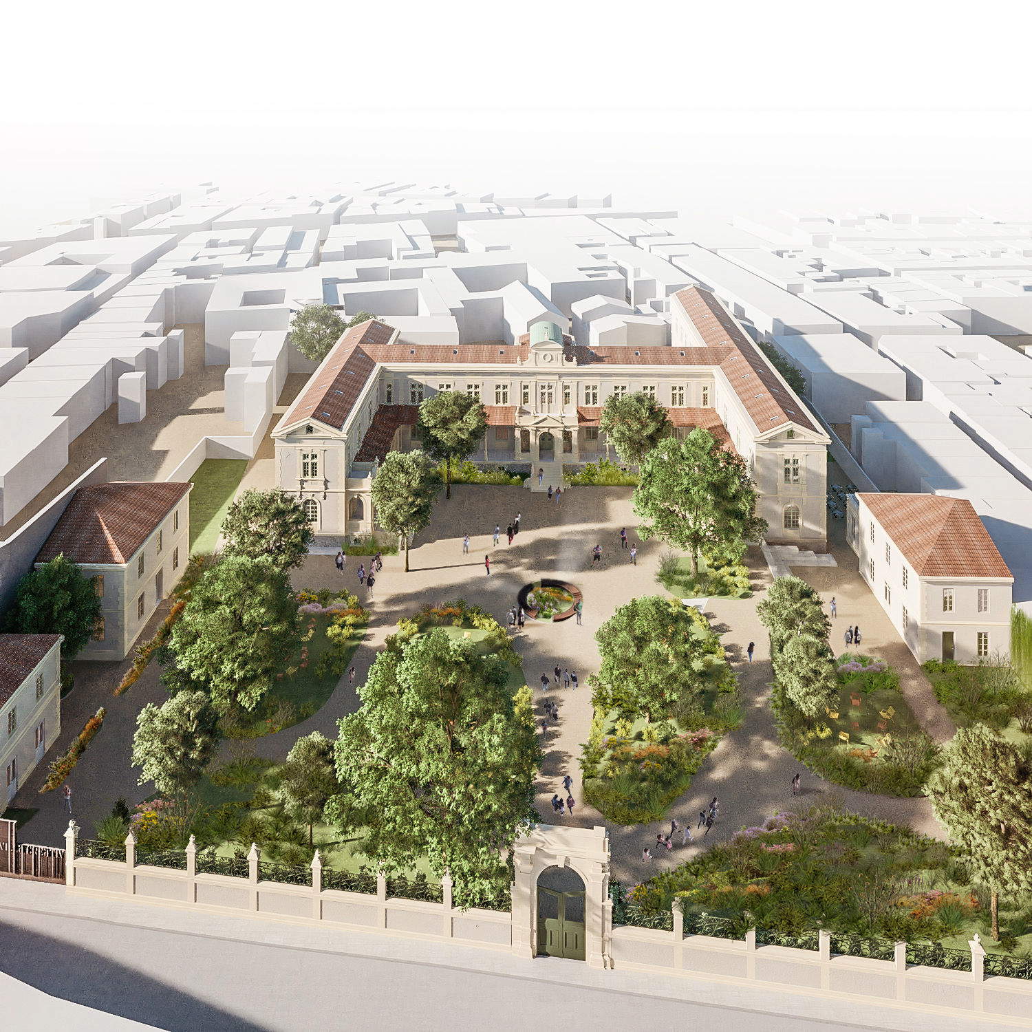 Il rendering della nuova Villa Cr&eacute;ative ad Avignone