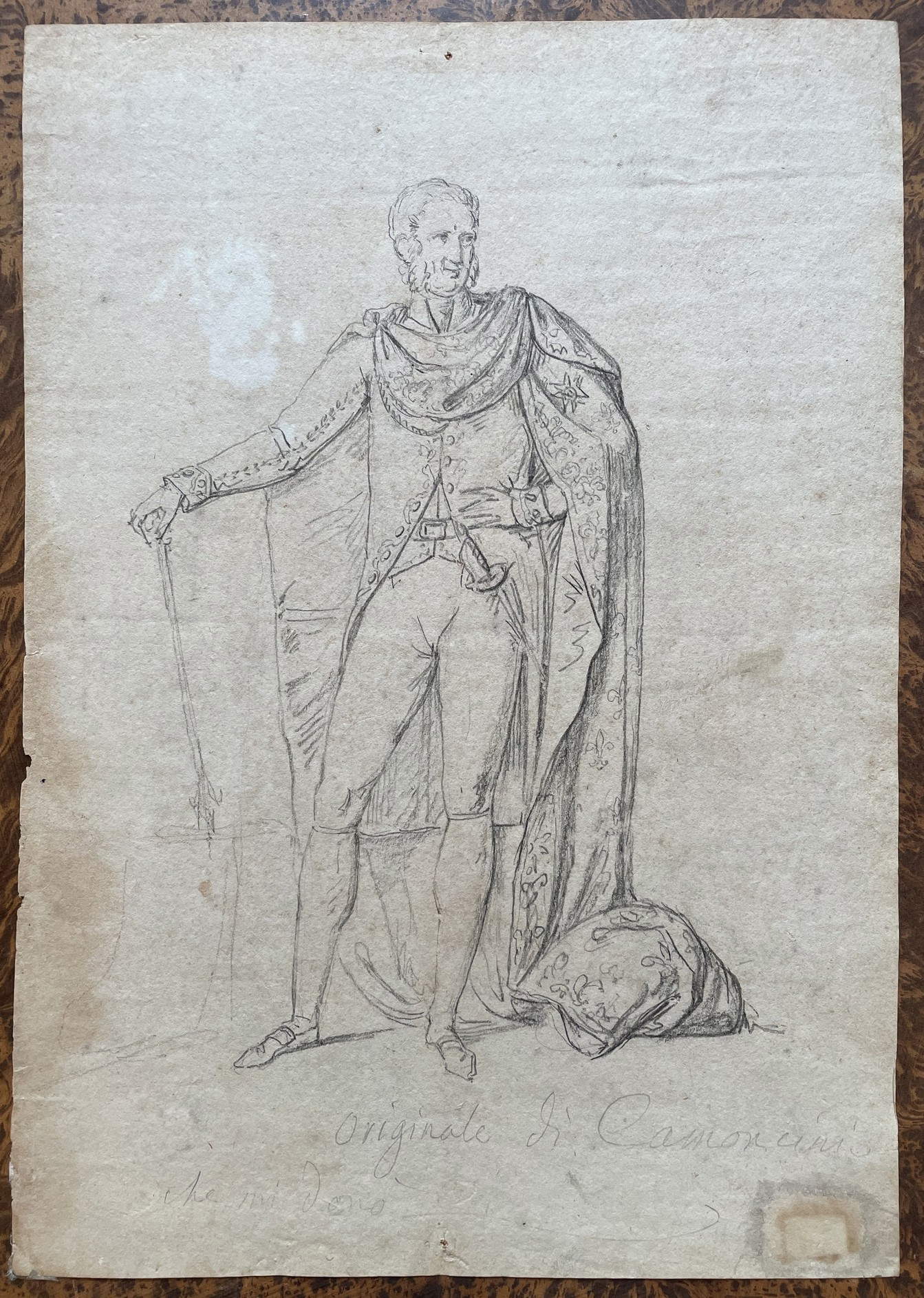 Vincenzo Camuccini, Porträt von Ferdinand I. von Bourbon (Studie für das Porträt im Königspalast von Neapel; 385 x 270 mm, Neapel, Certosa di San Martino, GDS inv. 7420)