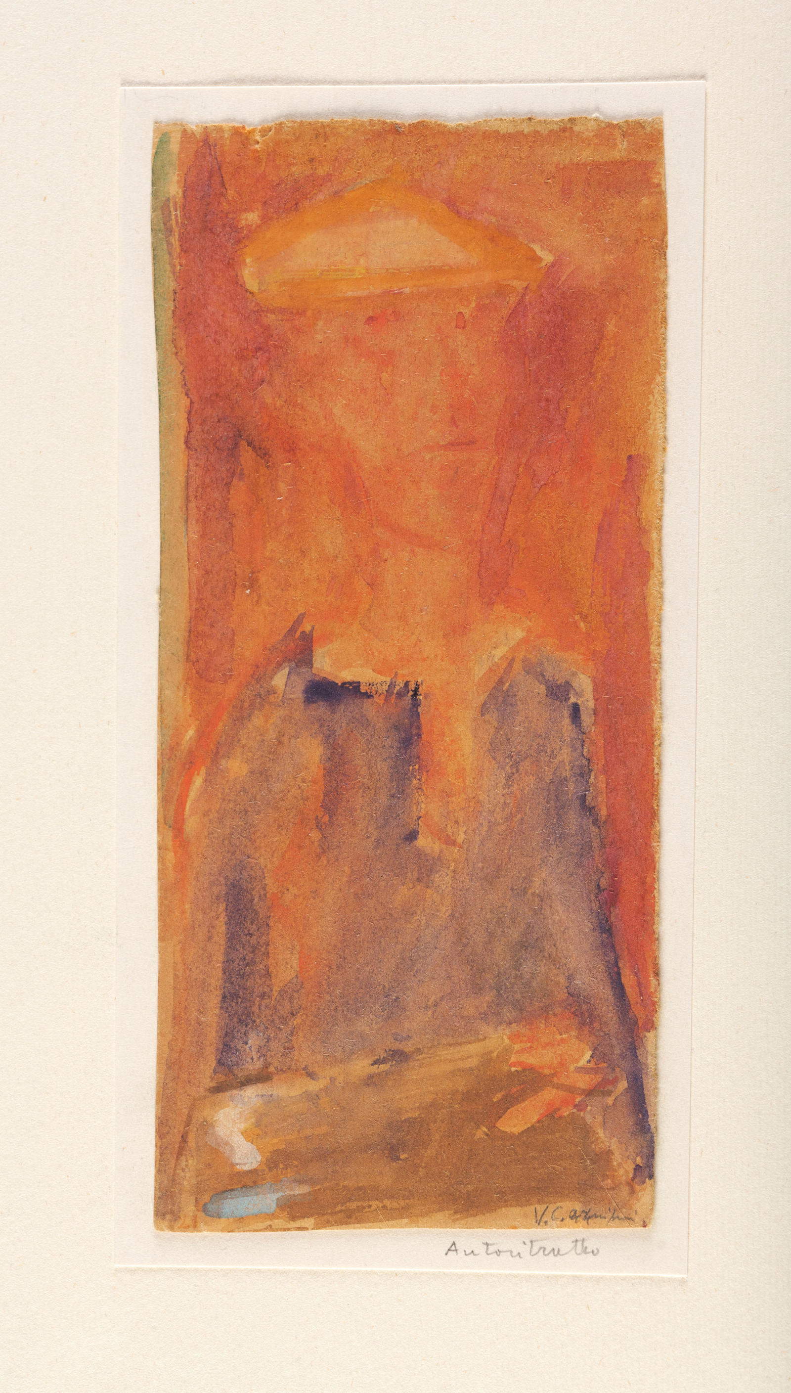 Virgilio Carmignani, autoritratto (1944-45; tempera su carta; Empoli,&nbsp;Galleria d'Arte&nbsp;Moderna e della Resistenza)