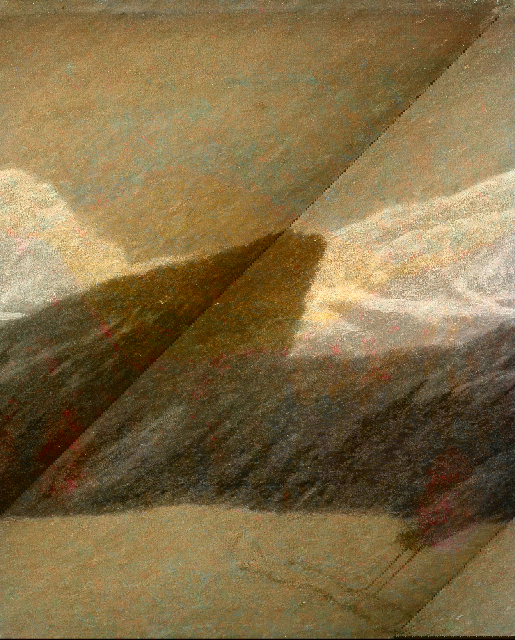 Vittore Grubicy de Dragon, Schnee im August (um 1887; Öl auf Leinwand, 32 x 27 cm; Bergamo, Accademia Carrara Bergamo)