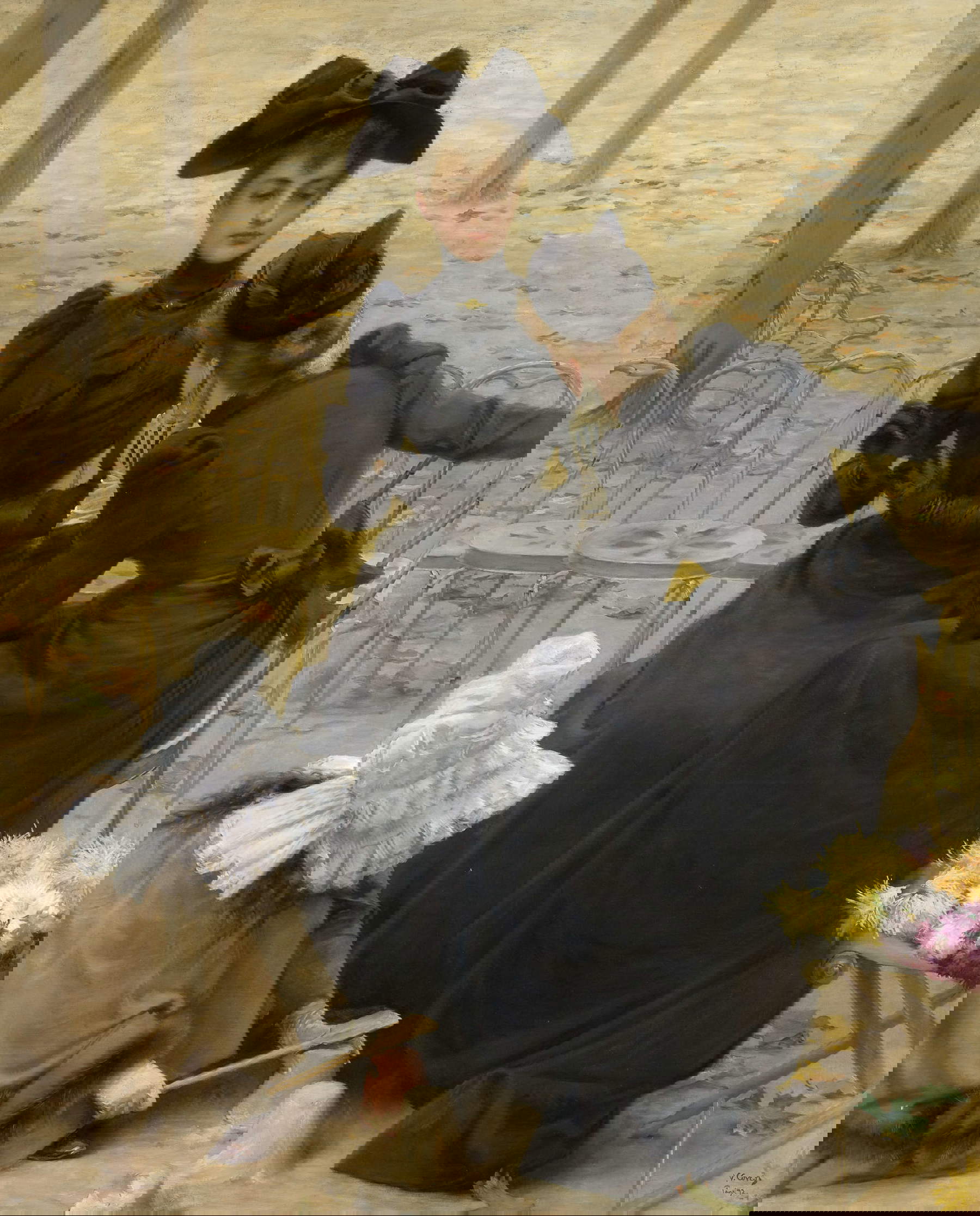 Vittorio Matteo Corcos, Governesses at the Elysian Fields (1892; oil on canvas, 171 x 140 cm; Carpi, Palazzo Foresti Collection)