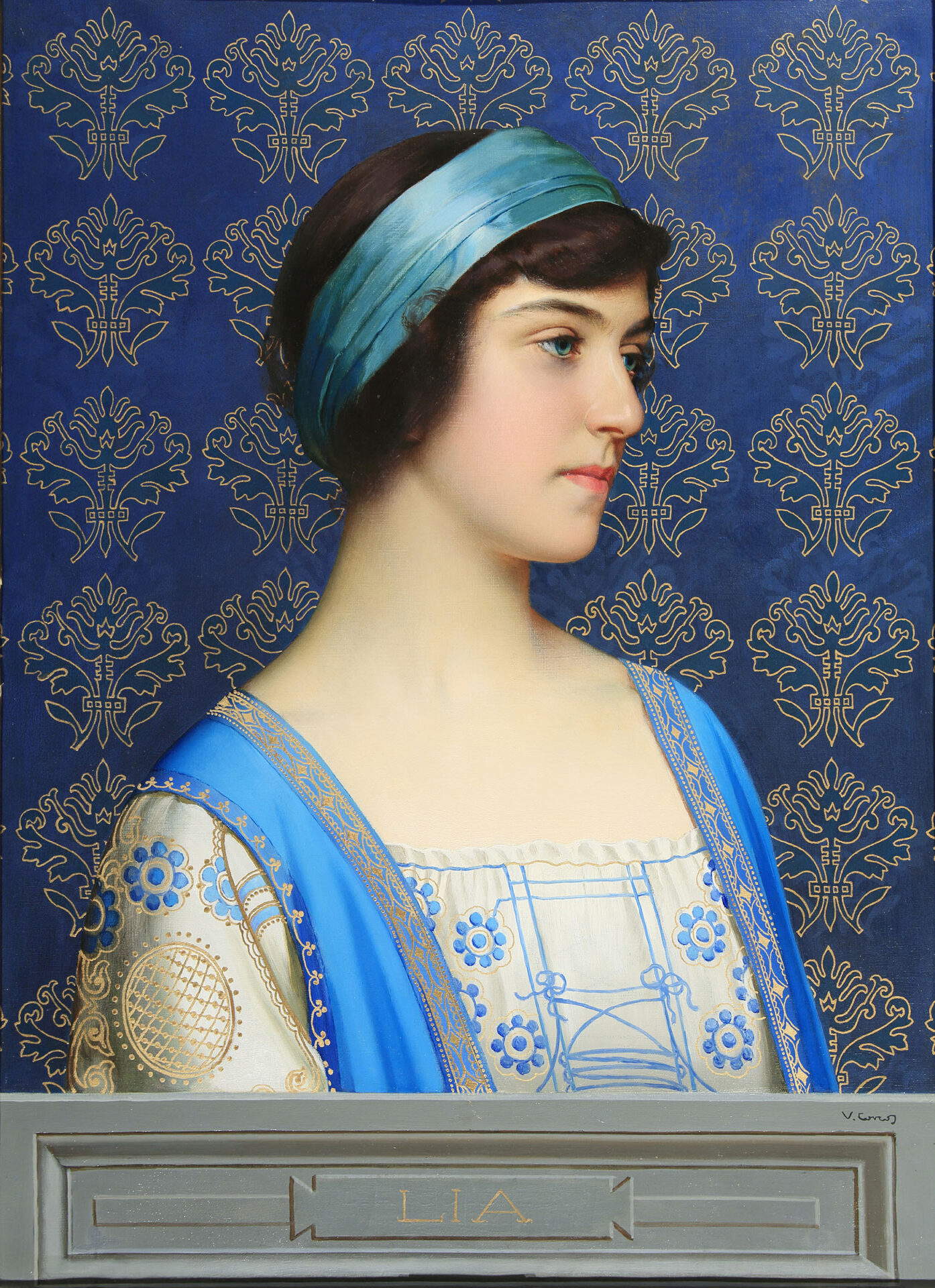 Vittorio Matteo Corcos, Ritratto di Lia Goldman (1910 circa; Collezione privata)