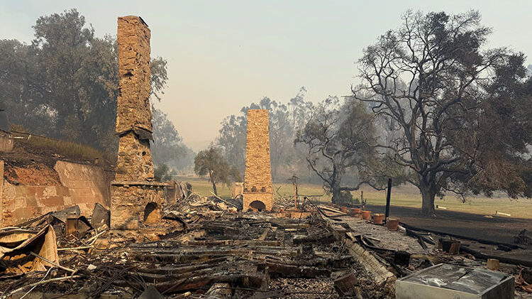 The Will Rogers Ranch destroyed The Will Rogers Ranch destroyed