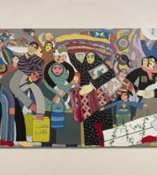 Brescia, eine Ausstellung von Werken des palästinensischen Kollektivs Eltiqa, die die Bomben auf Gaza überlebt haben