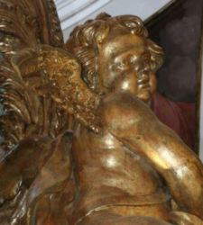 Restauración del baldaquino monumental de la basílica de Santa Ana en Santa Flavia, Palermo