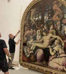 Il Compianto su Cristo deposto dalla croce di Giorgio Vasari lascia il MAR di Ravenna per restauro