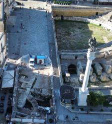 Lecce, structures de défense du haut Moyen Âge découvertes à côté de l'amphithéâtre romain