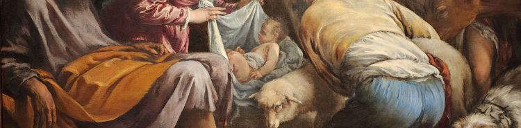 雅各布-巴萨诺（Jacopo Bassano）的《没有修辞的耶稣诞生》，他预见了卡拉瓦乔的作品