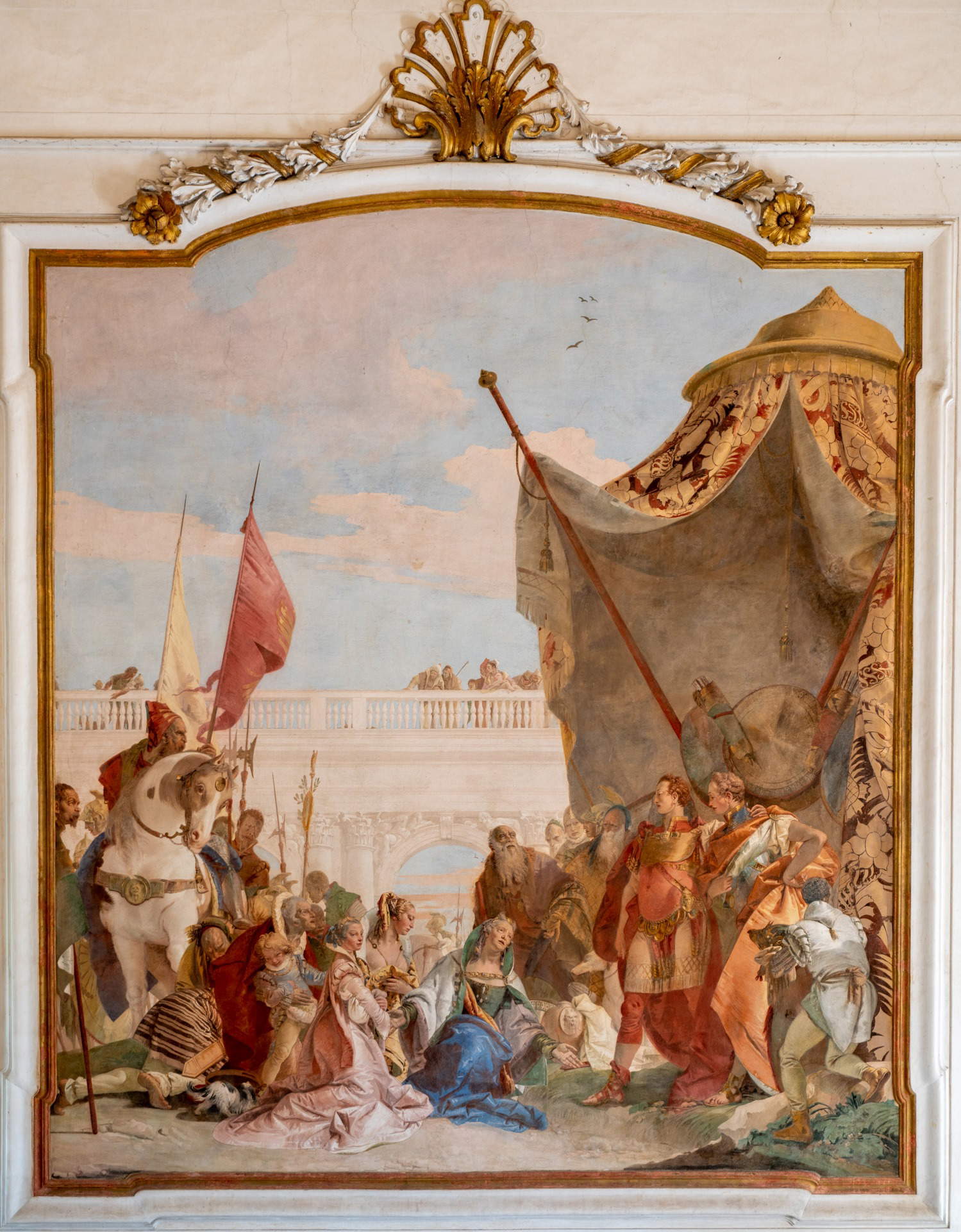Giambattista Tiepolo, Alessandro Magno e la famiglia di Dario, salone d'onore. Foto: Villa Cordellina / IAT / Provincia di Vicenza
