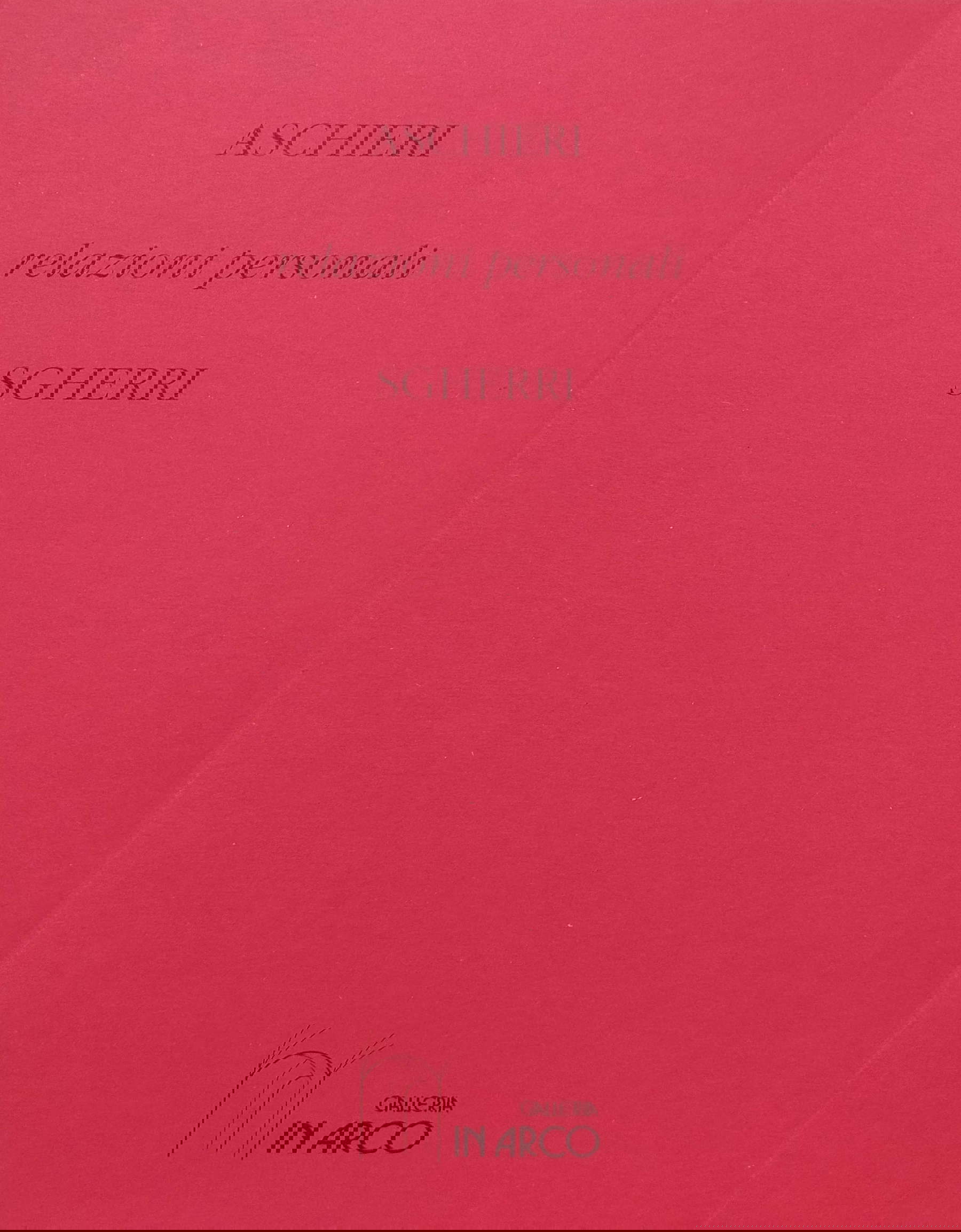 Guglielmo Aschieri - Gianluca Sgherri 展览目录。个人关系》（Galleria InArco，都灵，1992 年）