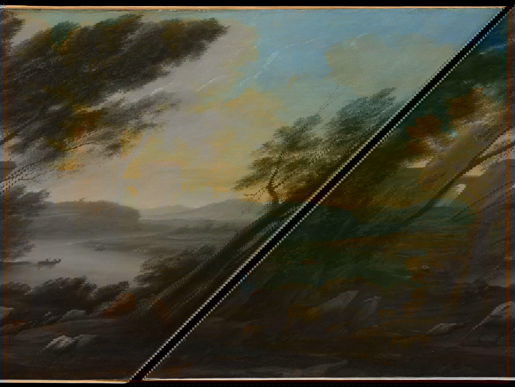 Claude Lorrain, Paysage pastoral : campagne romaine (vers 1739 ; huile sur toile, 101,6 x 135,9 cm ; New York, The Metropolitan Museum)