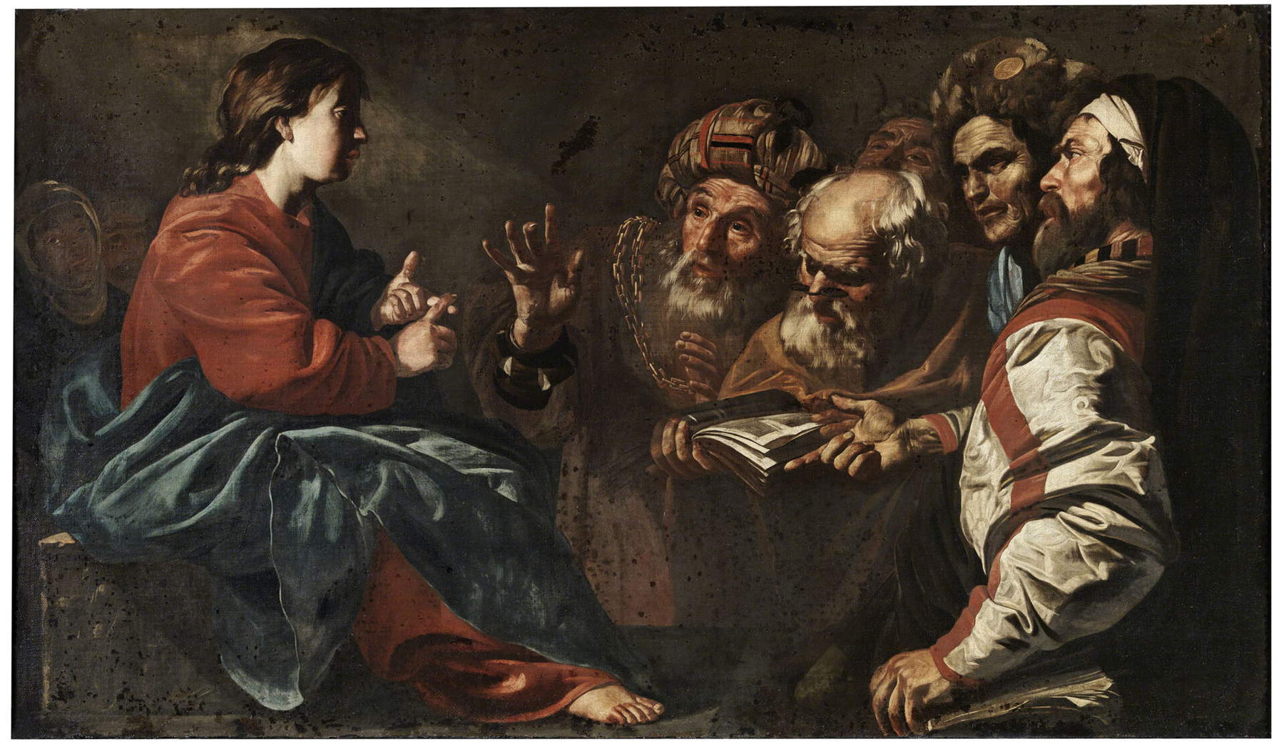 Matthias Stom, Christus unter den Ärzten (Öl auf Leinwand, 106 x 182 cm; Privatsammlung) &copy; Fotostudio Rapuzzi