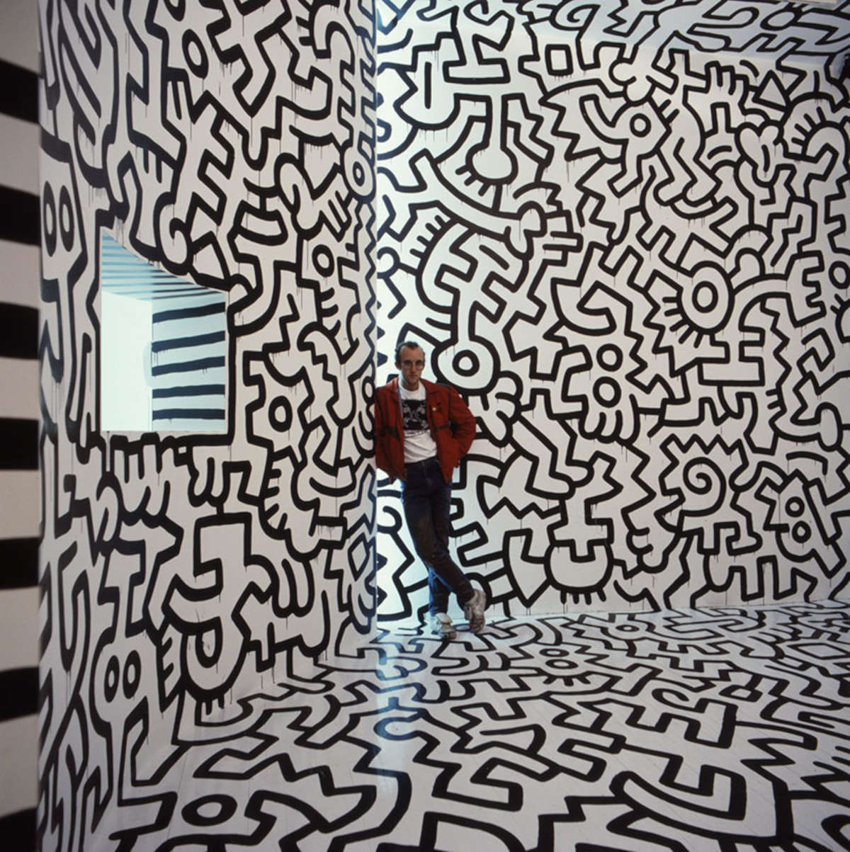 Keith Haring en su Pop Shop. Foto: Fundación Keith Haring