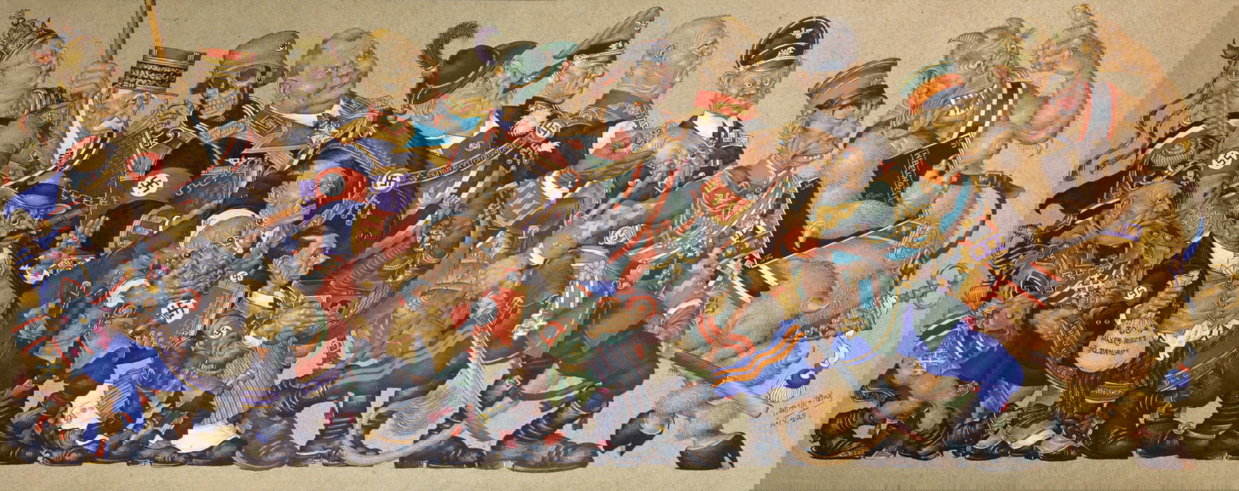 Arthur Szyk, Satan führt auf dem Ball (1942; New York). Die Arthur Szyk Gesellschaft