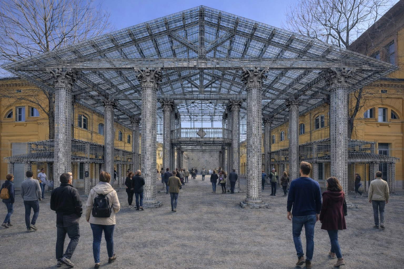 Elaborazione AI della proposta di Paolo Clini. Immagine: Laboratorio Maindh - Paolo Clini, Renato Angeloni e Michele Polonara