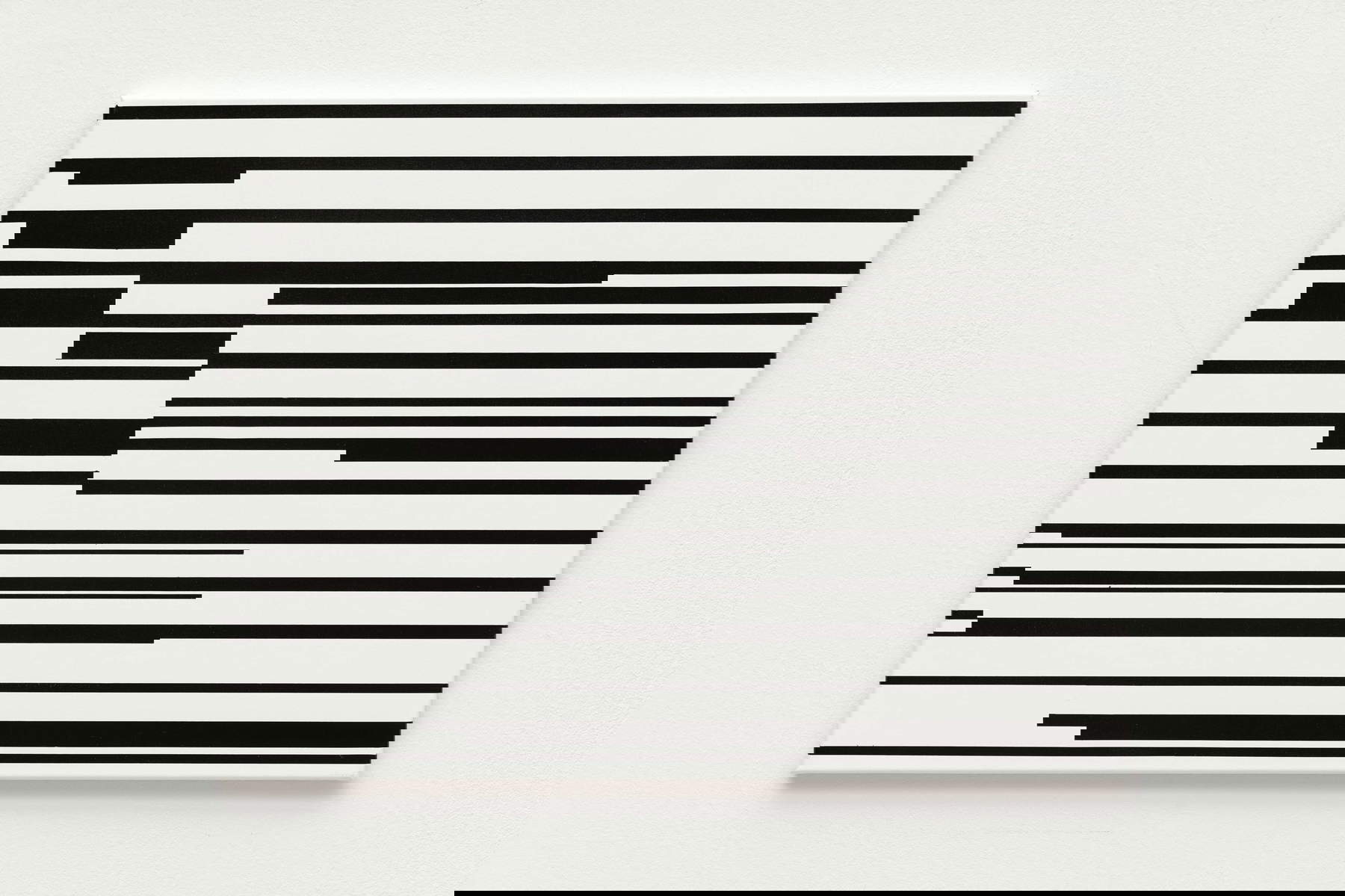 Esther Stocker, Untitled (2025; acrylic on cotton canvas, 60 x 80 cm). Photo: Markus Gradwohl