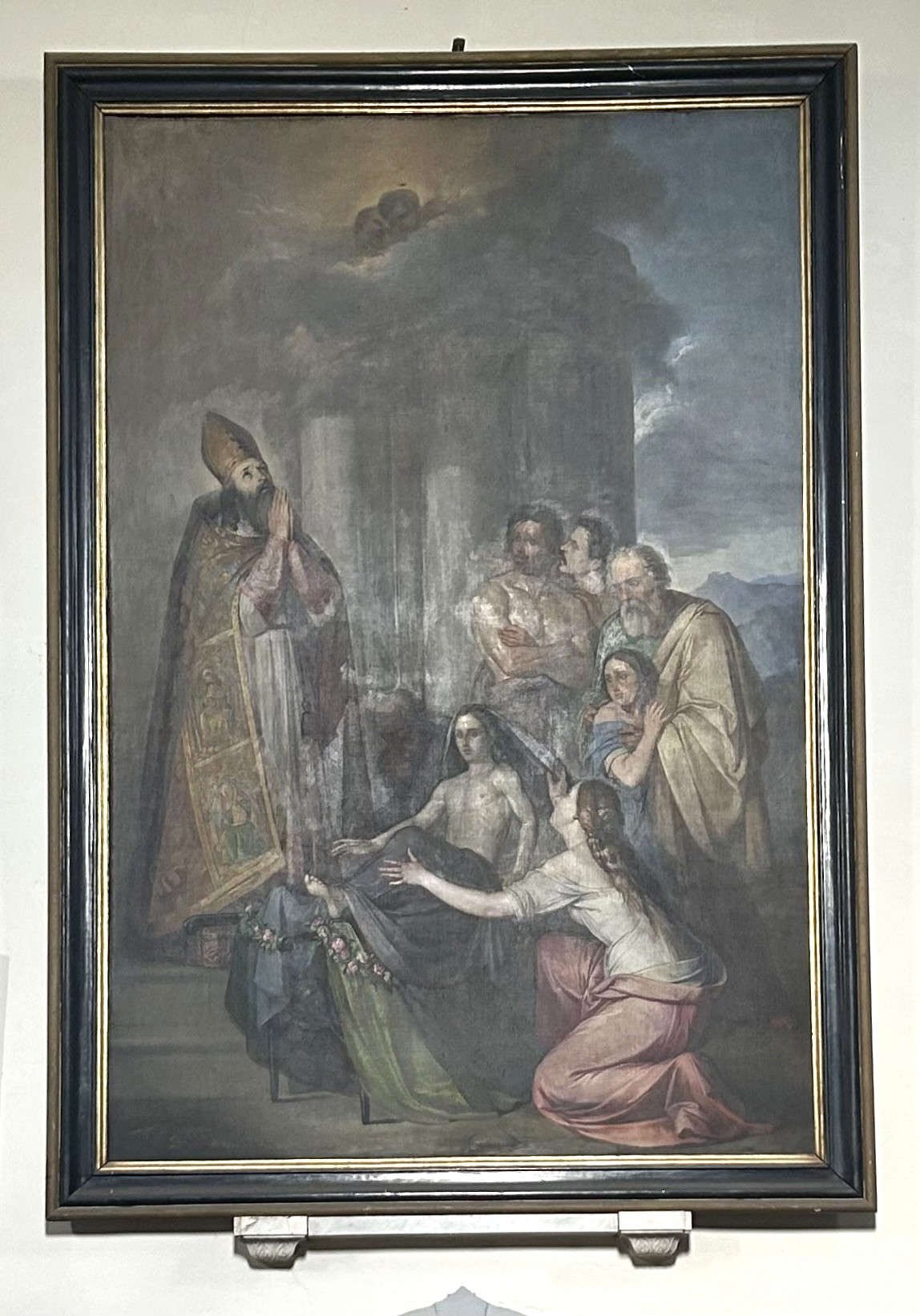 Giuseppe Baldini, Saint Martin évêque de Tours ressuscitant un jeune homme (1864 ; huile sur toile ; Livourne, San Martino)