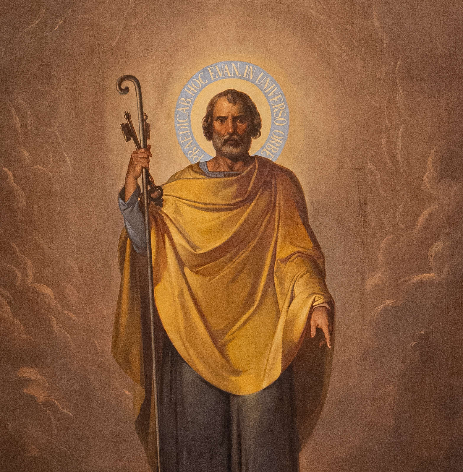 Giuseppe Baldini, Saint Pierre Apôtre (vers 1860 ; huile sur toile, 400 &times; 240 cm ; Livourne, Santa Maria del Soccorso, Livourne). Photo : Emiliano Cicero