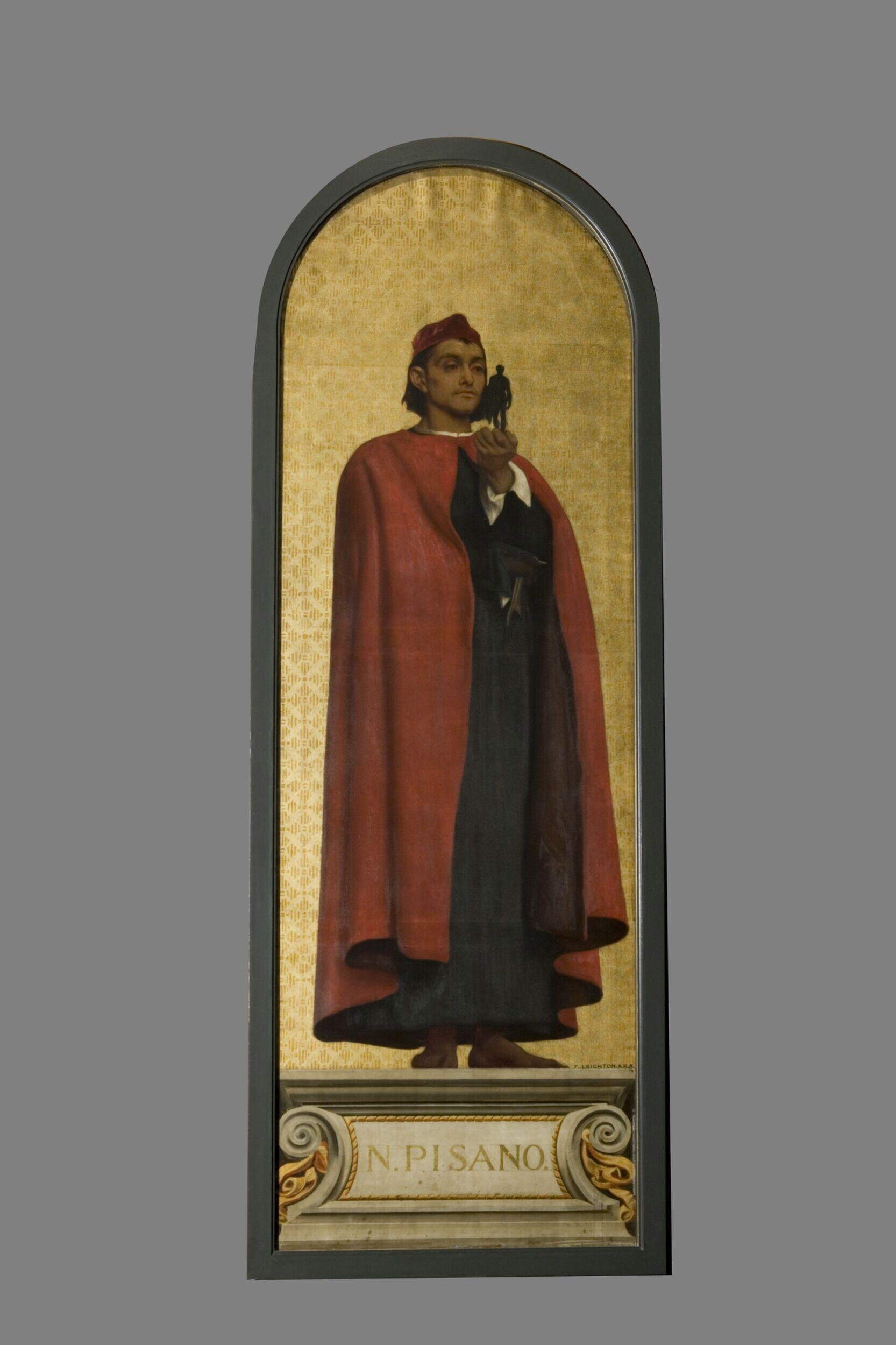 Frederic Leighton, Nicola Pisano (c. 1868; óleo sobre lienzo, 265,4 x 87,6 cm; Londres, Victoria &amp; Albert Museum, inv. 1139-1868)