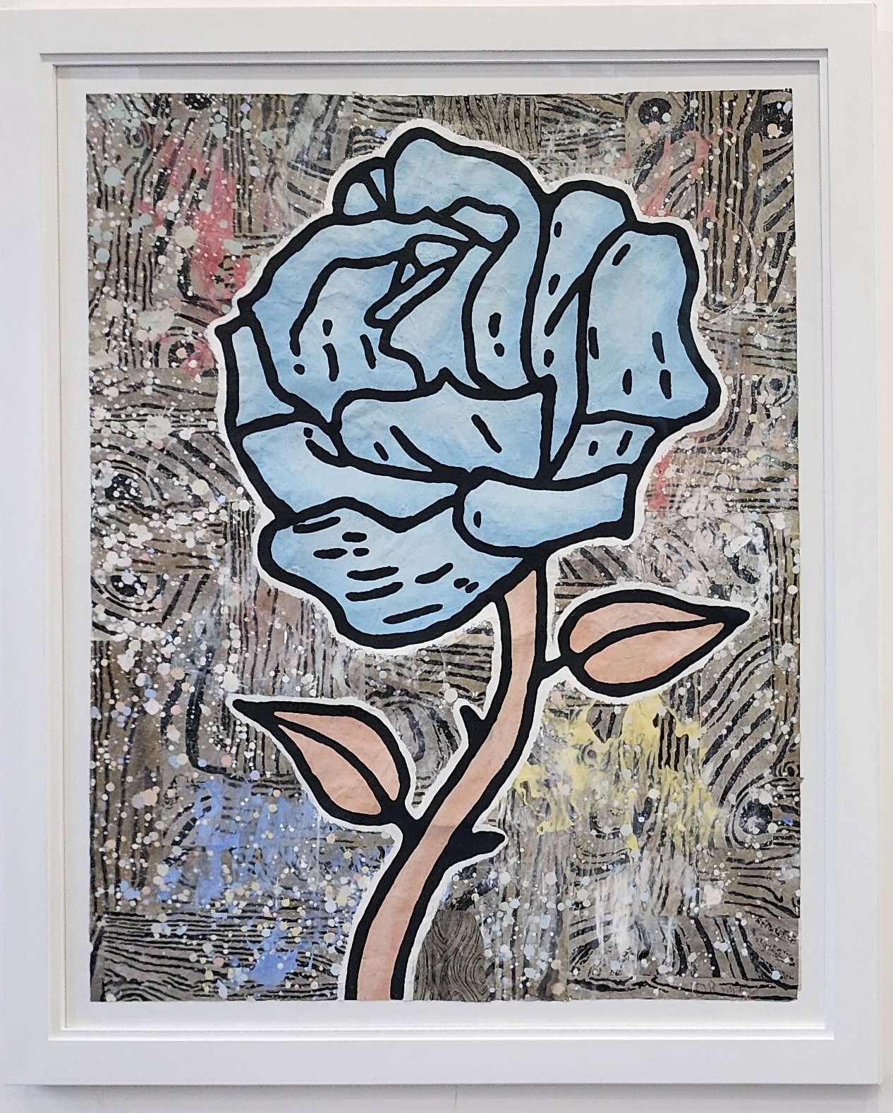 Donald Baechler, Vándalo de Vanitas (2017; collage sobre papel, 114 x 91,5 cm). Presenta: Studio d'Arte Raffaelli. Precio: 30.000 euros.