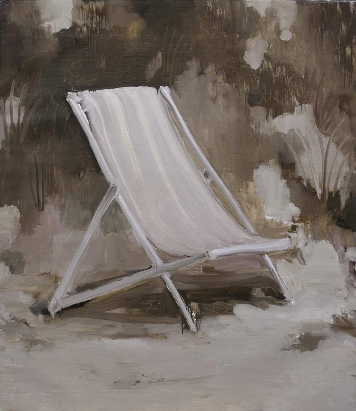 Rudy Cremonini, Relax Baby Relax (2026; óleo sobre lino, 150 x 130 cm). Presenta: Francesca Antonini. Precio: 11.200 euros