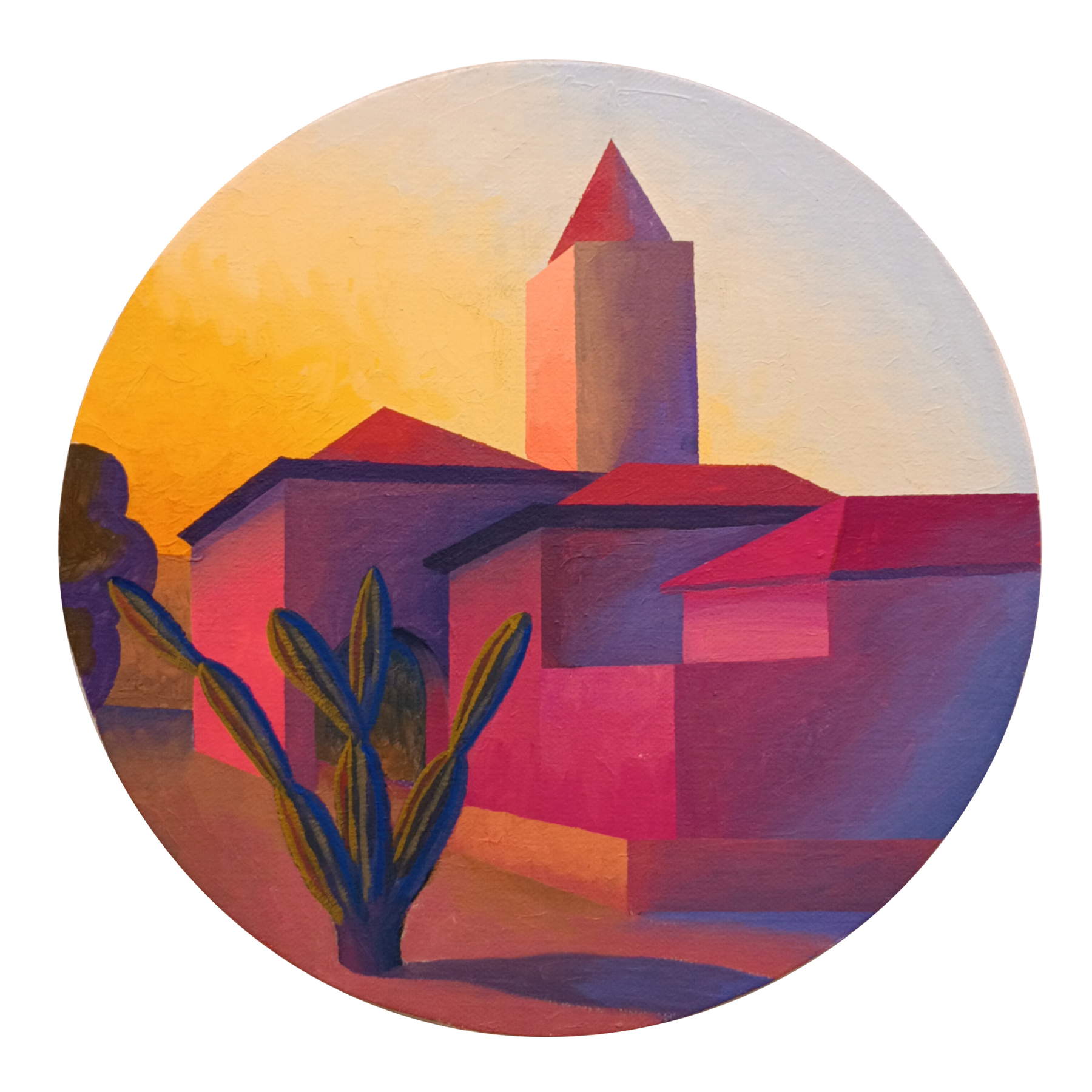 Salvo, Islas Canarias (1998; óleo sobre lienzo, 50 cm de diámetro). Presentada por: Dep Art Gallery. Precio: 70.000 euros