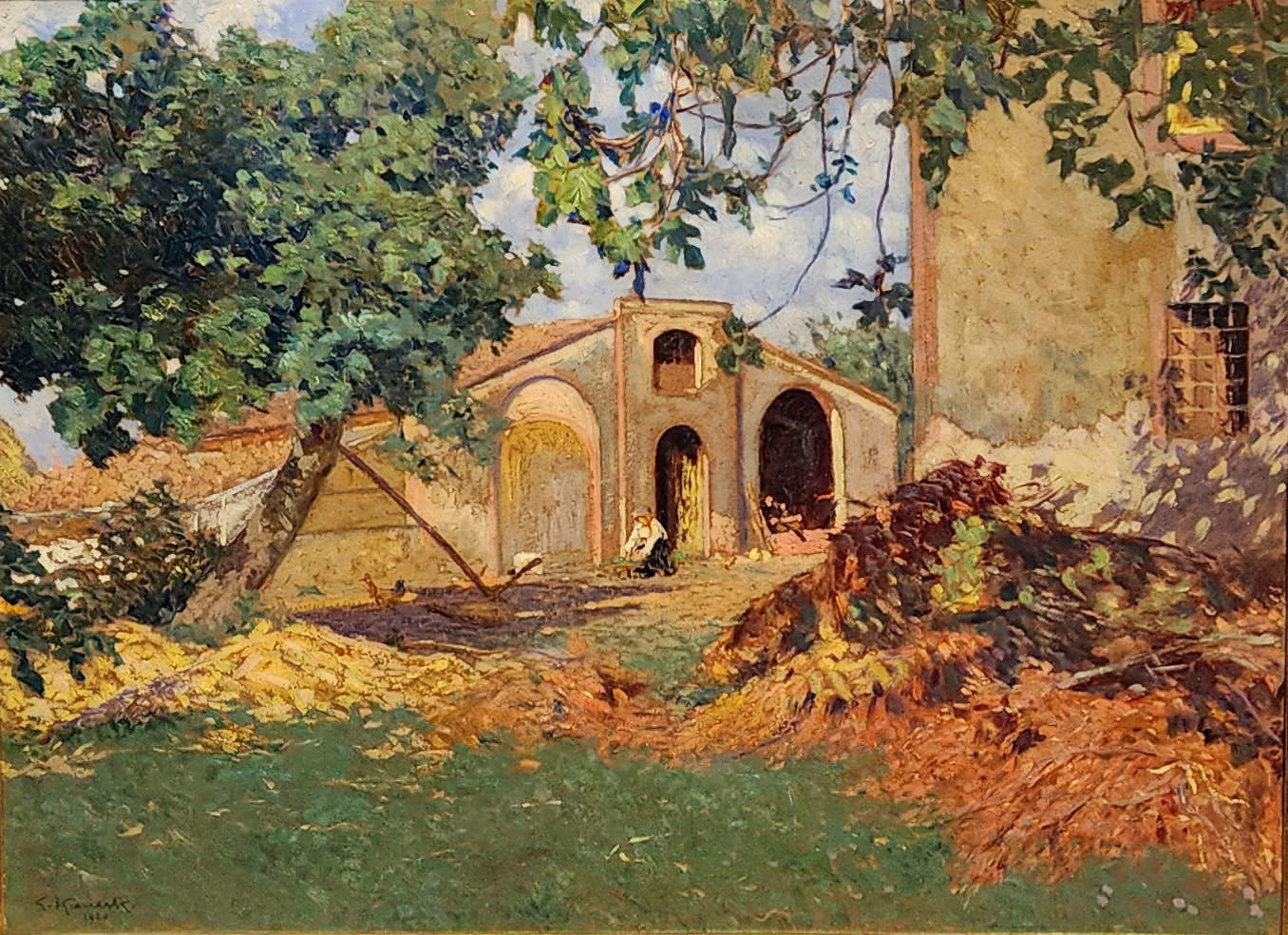 Giorgio Kienerk, Paisaje toscano (óleo sobre lienzo, 49 x 65,5 cm). Precio: 12.000 euros
