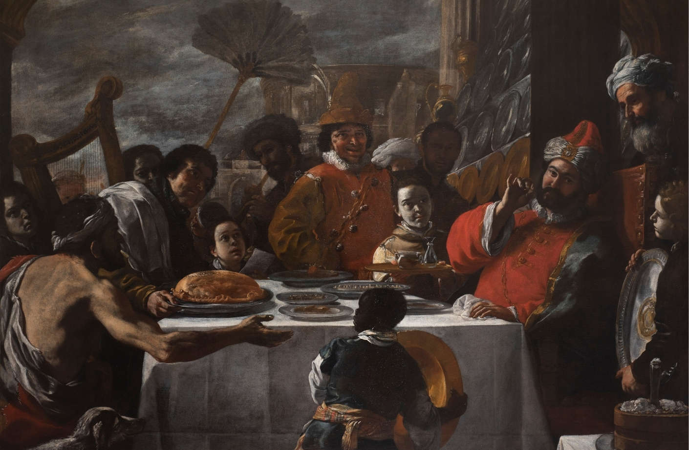 Mattia Preti, Epulone y Lázaro (óleo sobre lienzo, 193 x 286 cm). Precio: 600.000 euros