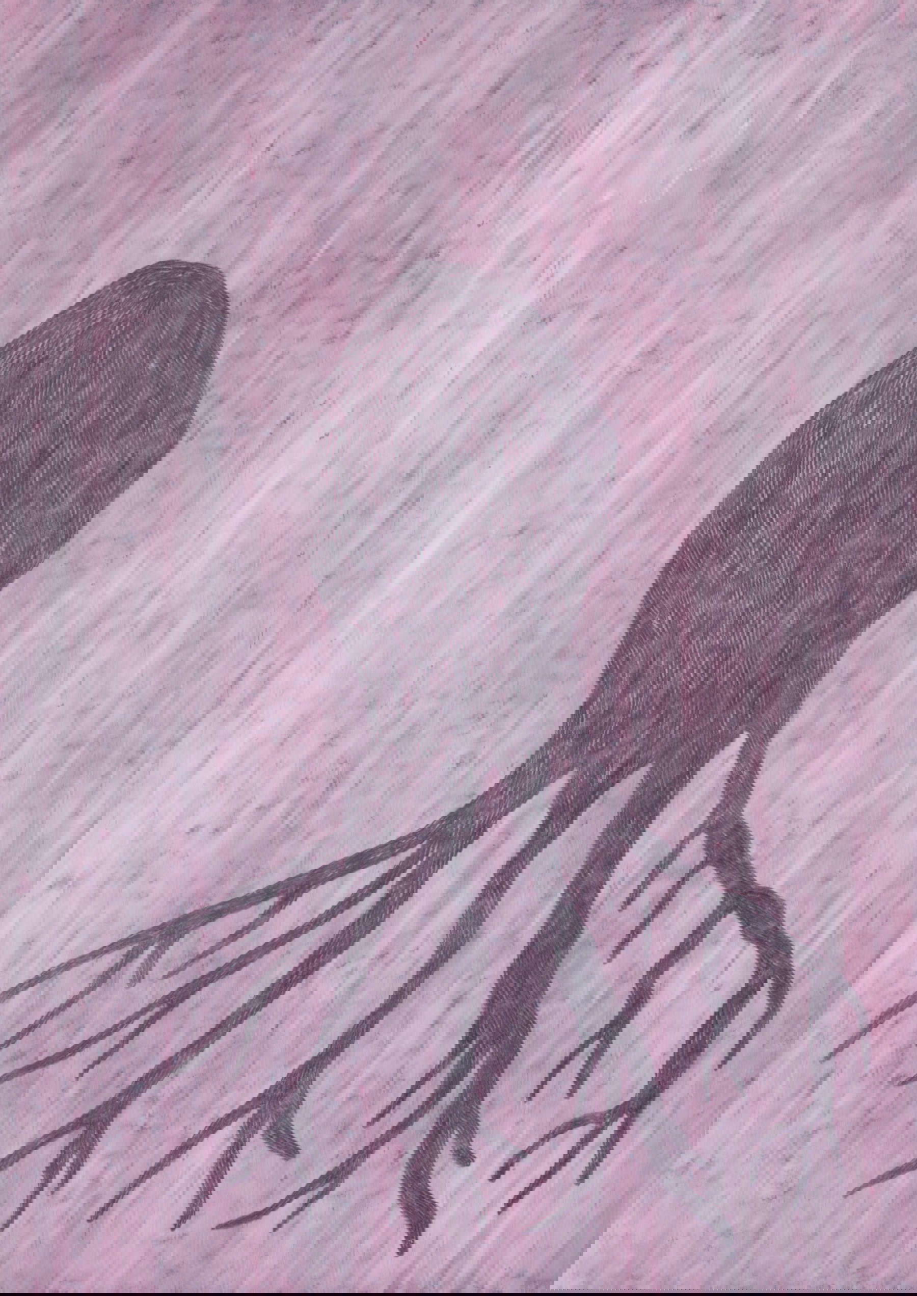 Lena M&uuml;ller, Botschafter #28 (2024; graphite, wax crayons on cardboard, 148 x 210 mm)