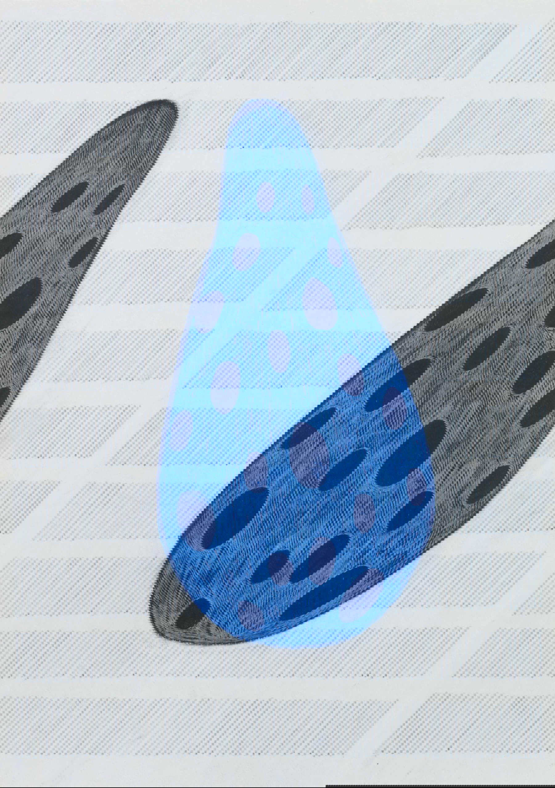 Lena M&uuml;ller, Kokon #1 (2025; ink, wax pastels on paper, 148 x 210 mm)