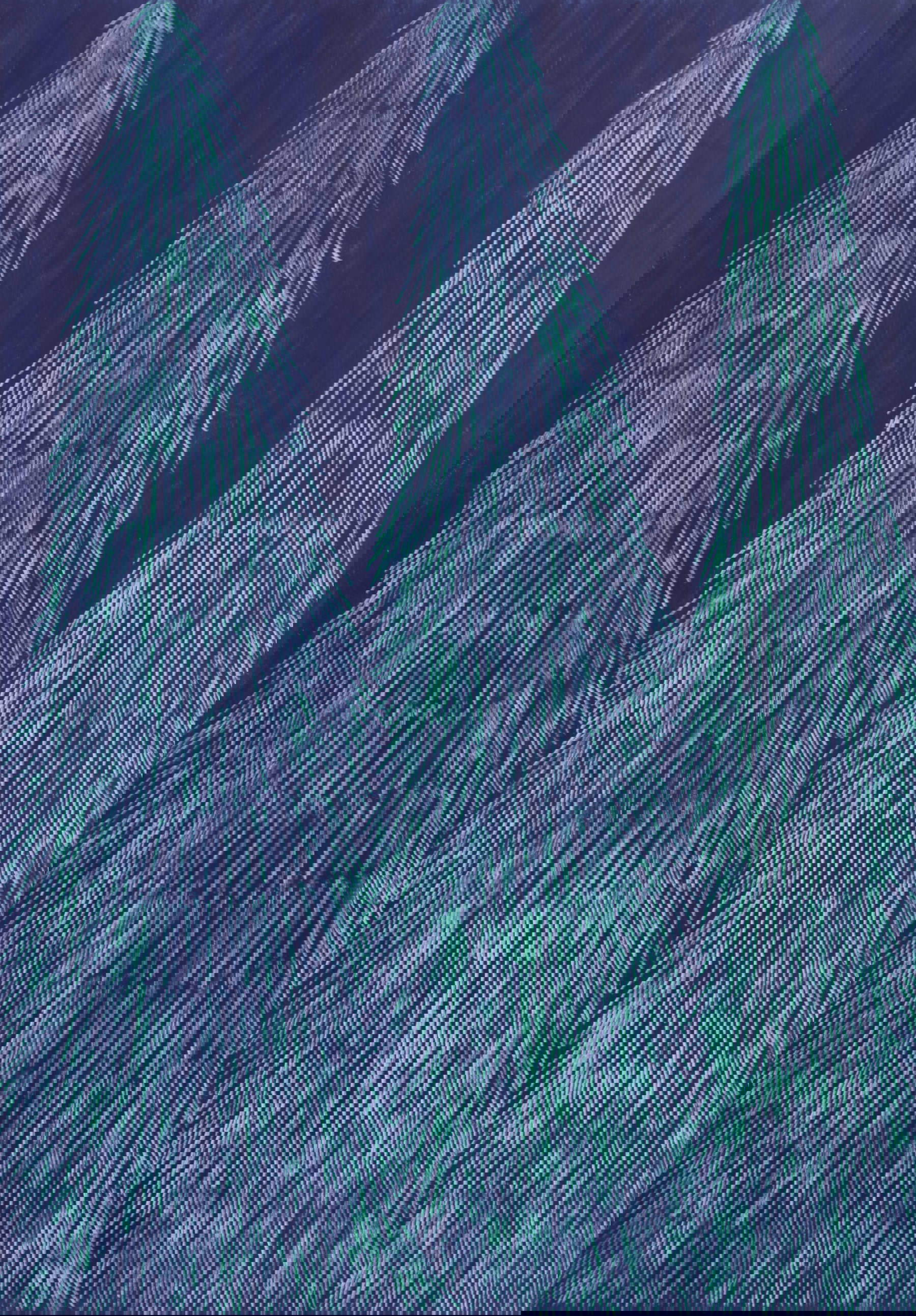 Lena M&uuml;ller, Nachtpflanzen #8 (2025; wax pastels on cardboard, 148 x 210 mm)