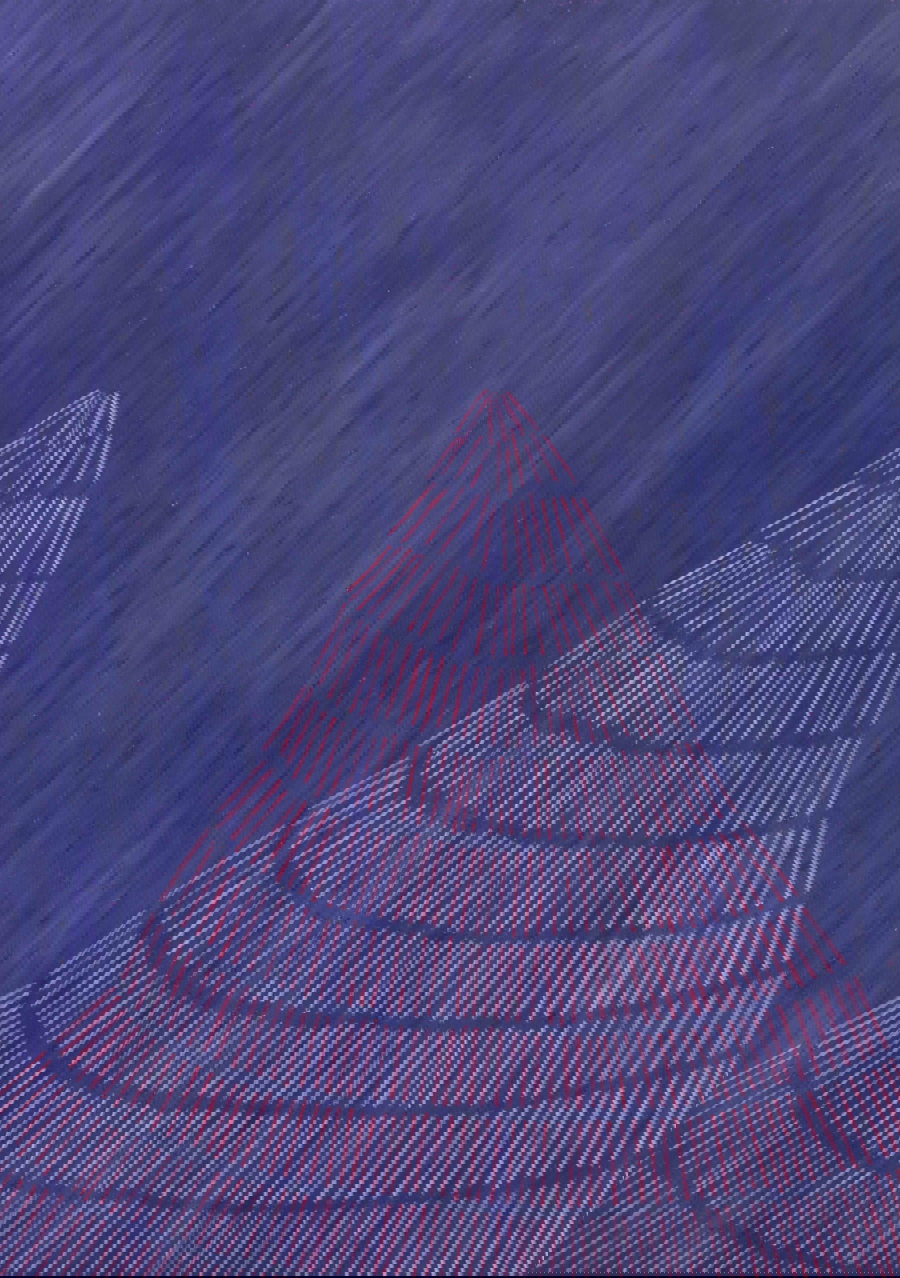 Lena M&uuml;ller, Peak #6 (2025; wax pastels on cardboard, 148 x 210 mm)