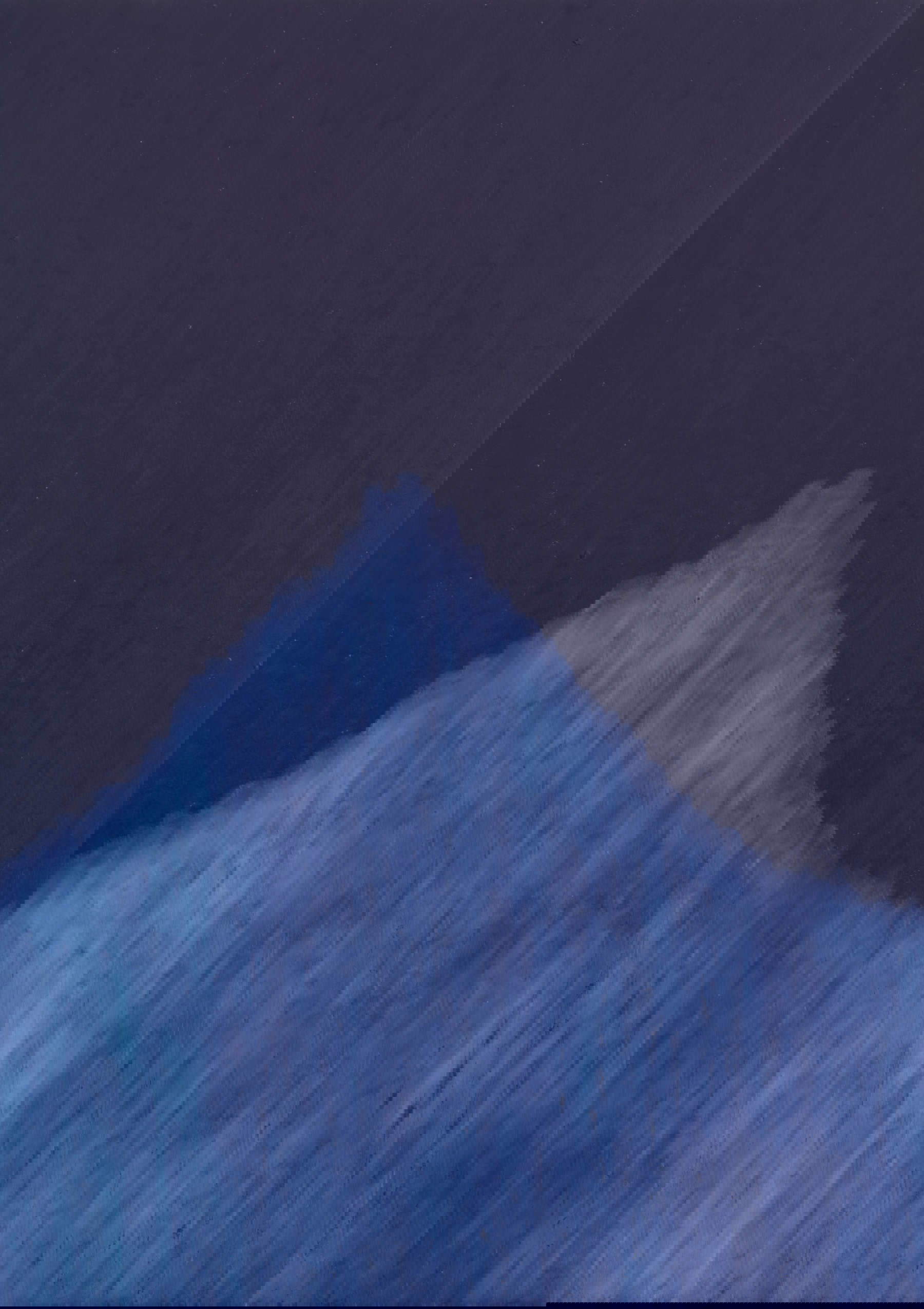 Lena M&uuml;ller, Polarnacht #27 (2025; wax crayons on cardboard, 148 x 210 mm)