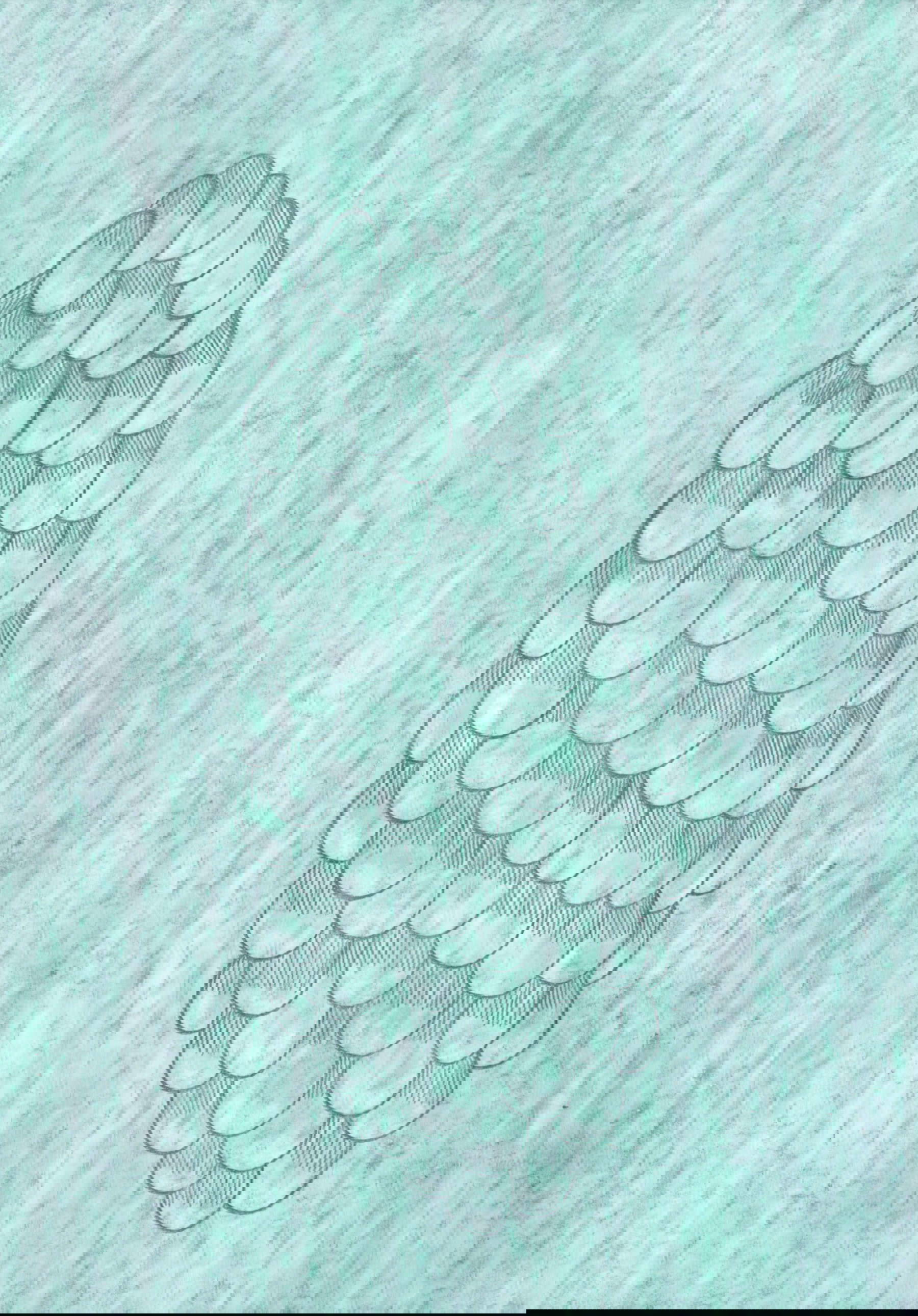 Lena M&uuml;ller, Schutz #33 (2026; graphite, wax crayons on cardboard, 148 x 210 mm)