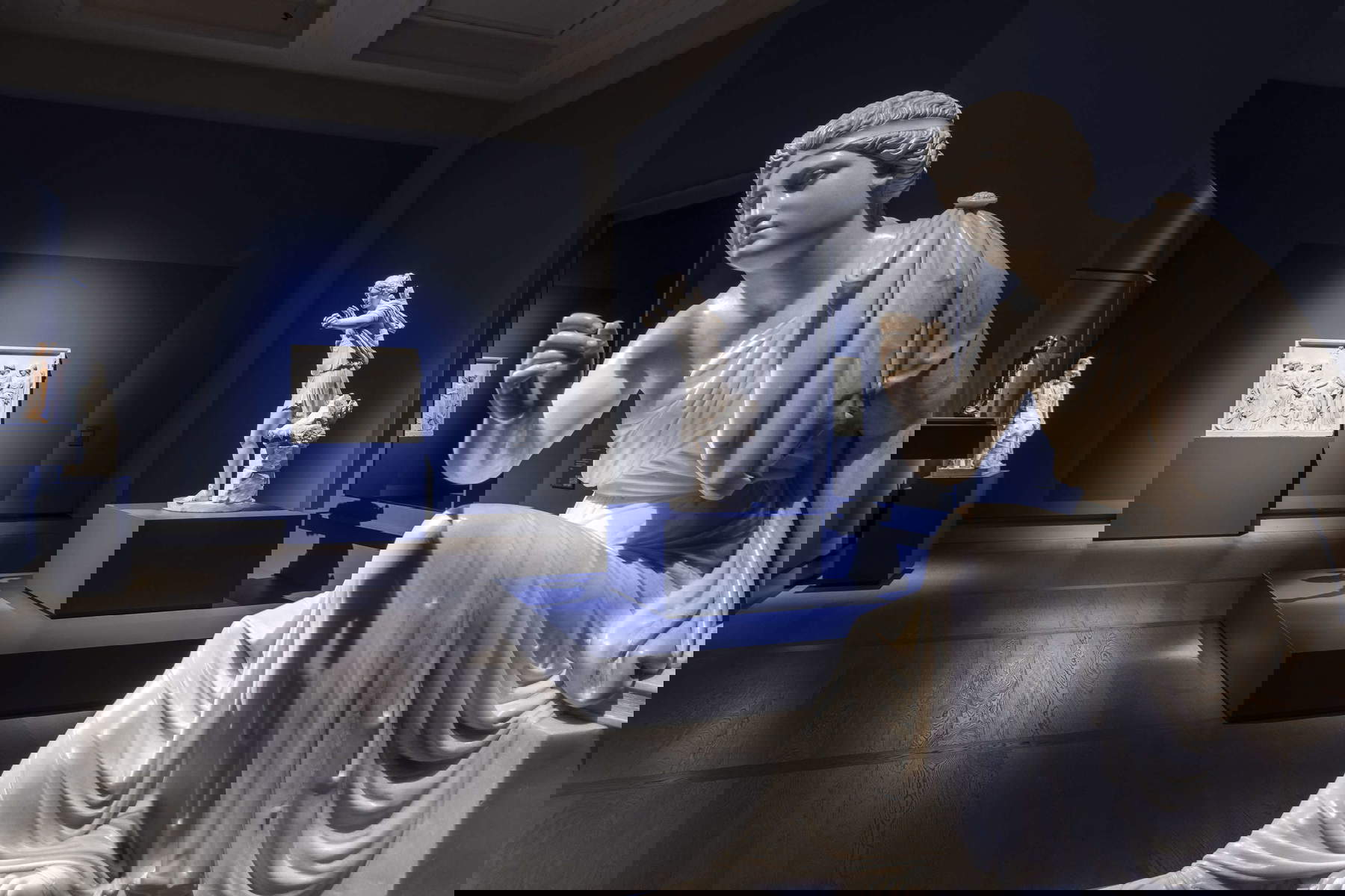 Montaje de la exposición Eternidad y visión. Roma y Milán, capitales del Neoclasicismo. Foto: Maria Parmigiani